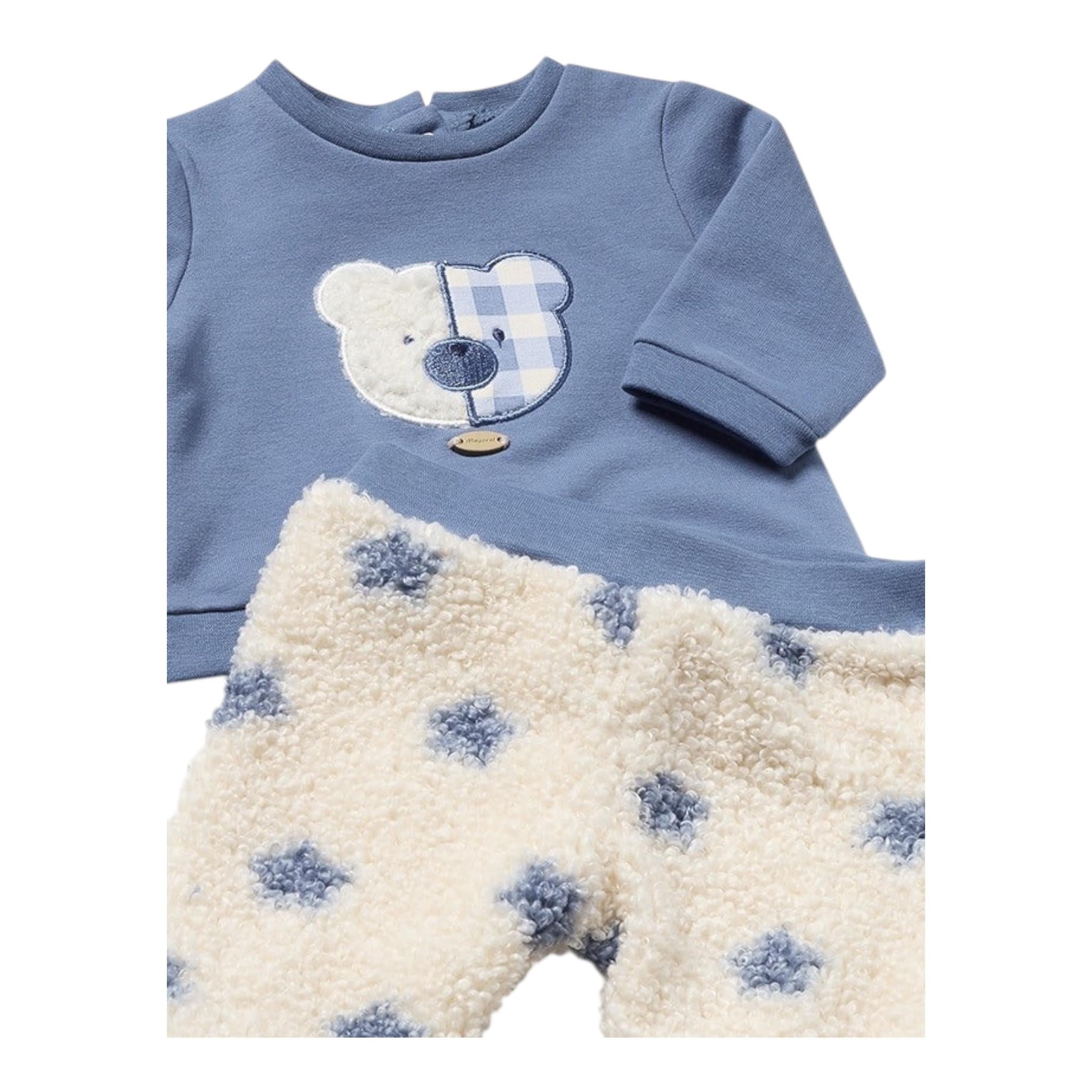 MAYORAL completo 3pz shirt-pantalone-cappello Blu per Neonato 2514 BLU MAYORAL