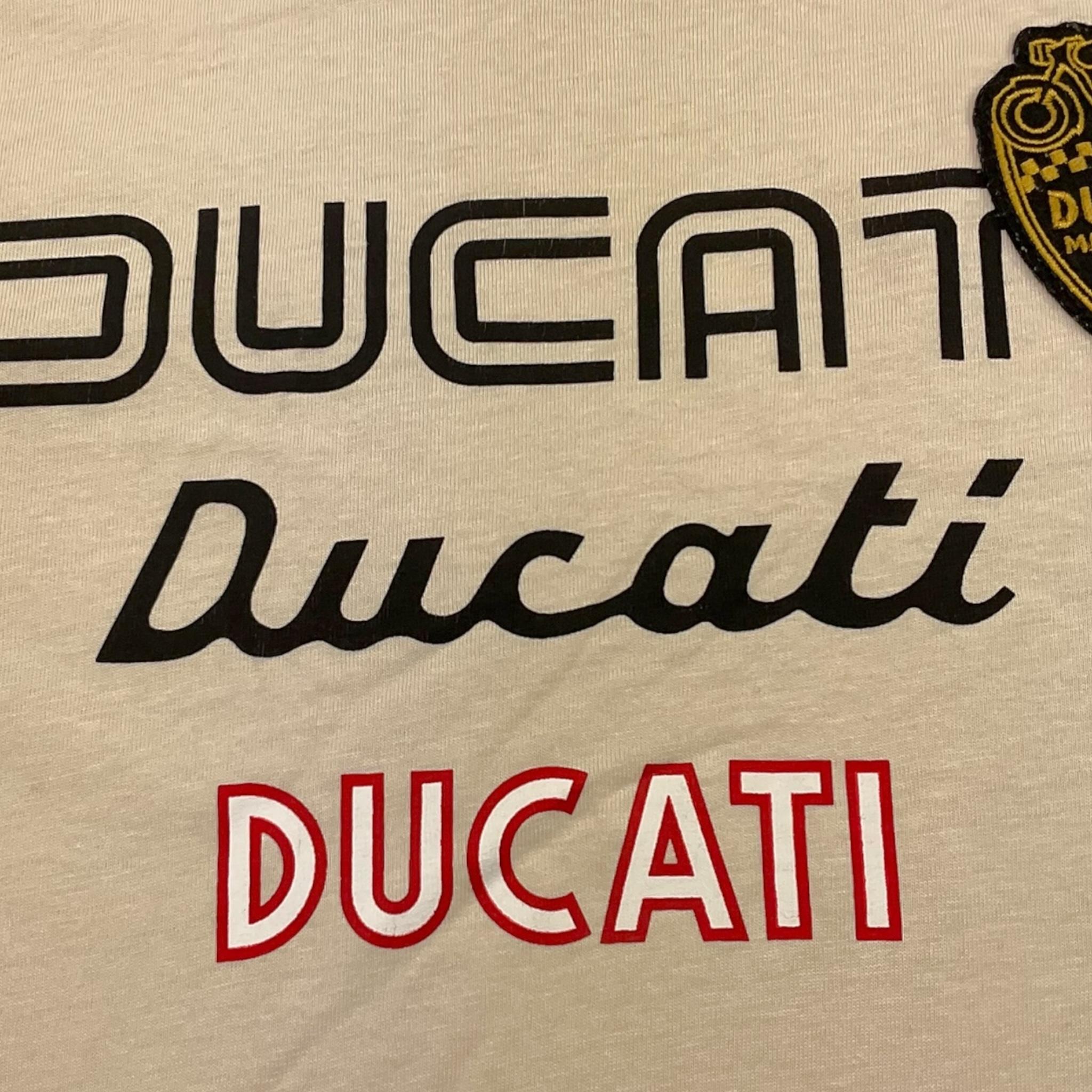 DUCATI t-shirt girocollo tinta unita con stampa Beige per Bambino G8632 BEIGE DUCATI