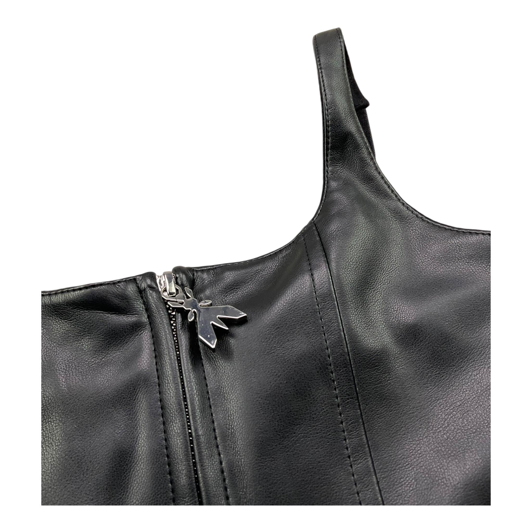 PATRIZIA PEPE top tinta unita in ecopelle Nero per Bambina 7C0250 NERO PATRIZIA PEPE