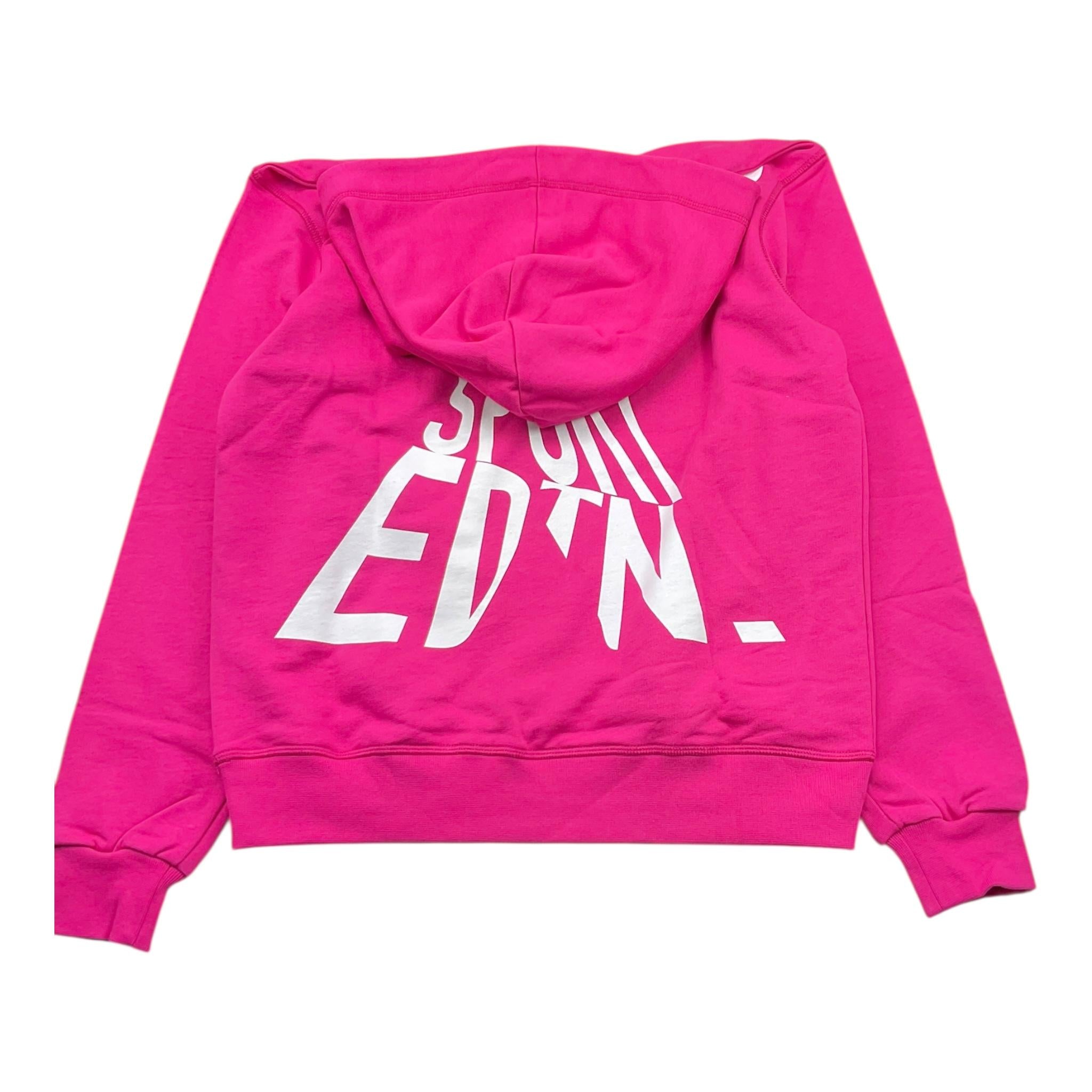 DSQUARED2 felpa tinta unita con cappuccio e stampa Fuxia per Bambina DQ2526 FUXIA DSQUARED2