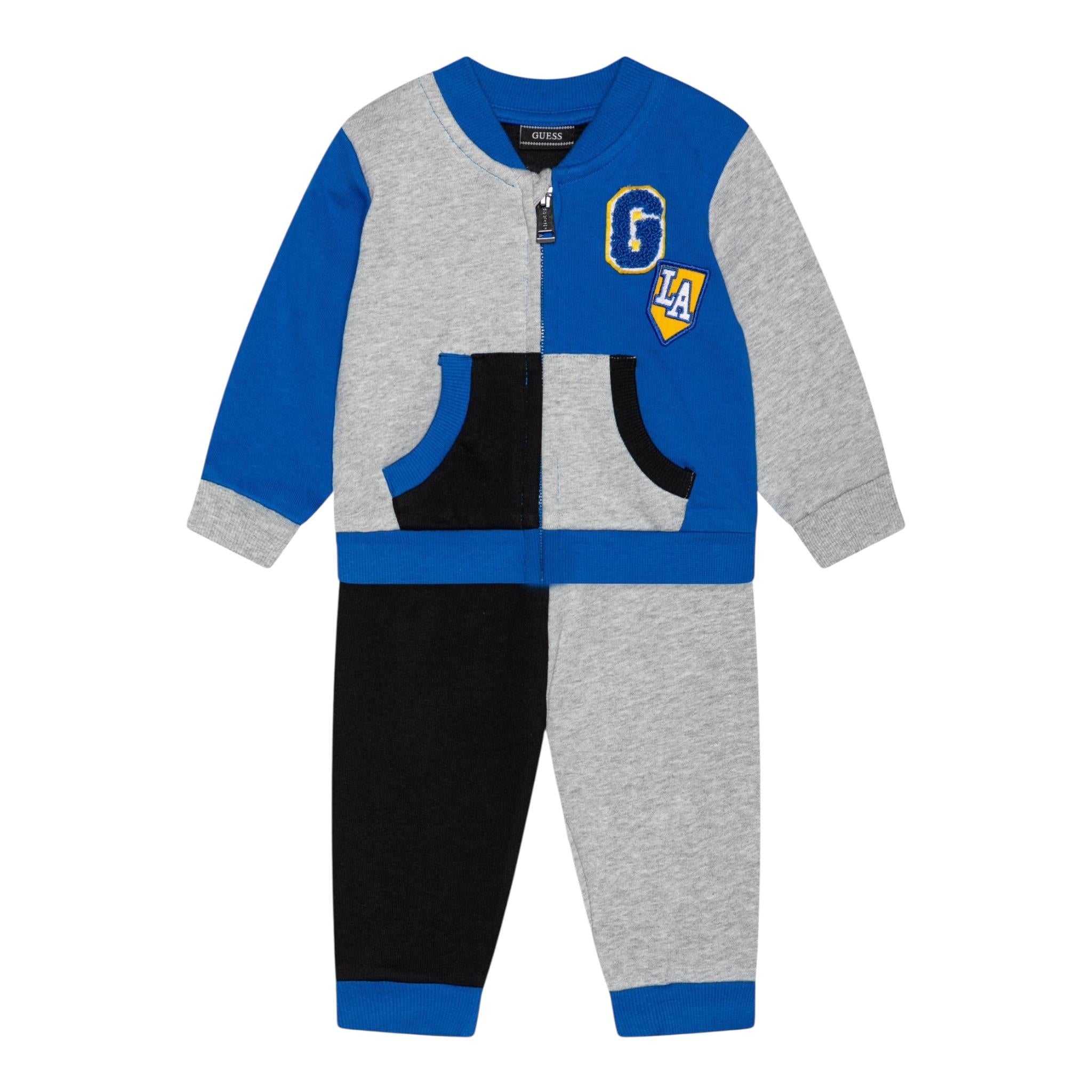 GUESS completo 2pz felpa con zip-pantalone Blu per Neonato I4YG06KA6R3 BLU GUESS