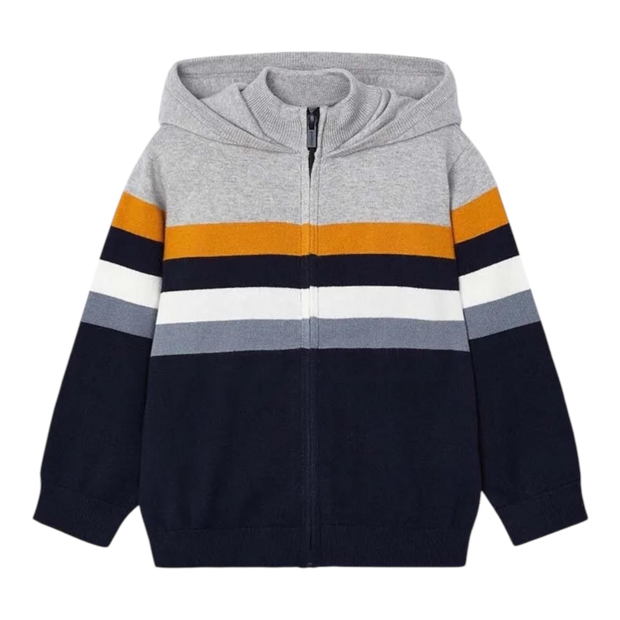 MAYORAL maglia triclore con zip e cappucci Grigio per Neonato 4349XN GRIGIO MAYORAL