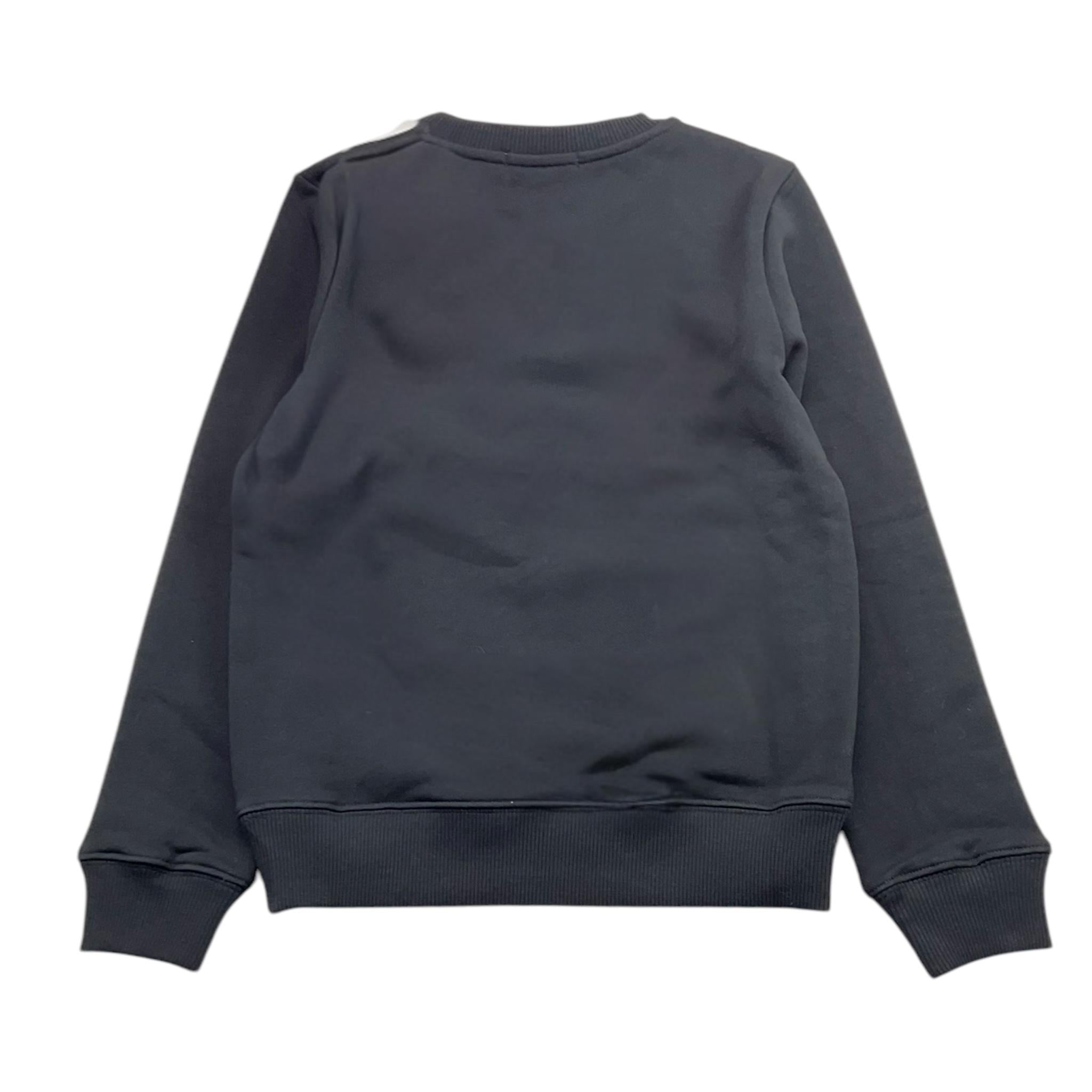 CALVIN KLEIN felpa girocollo tinta unita con stampa Nero per Bambino U00602K NERO CALVIN KLEIN