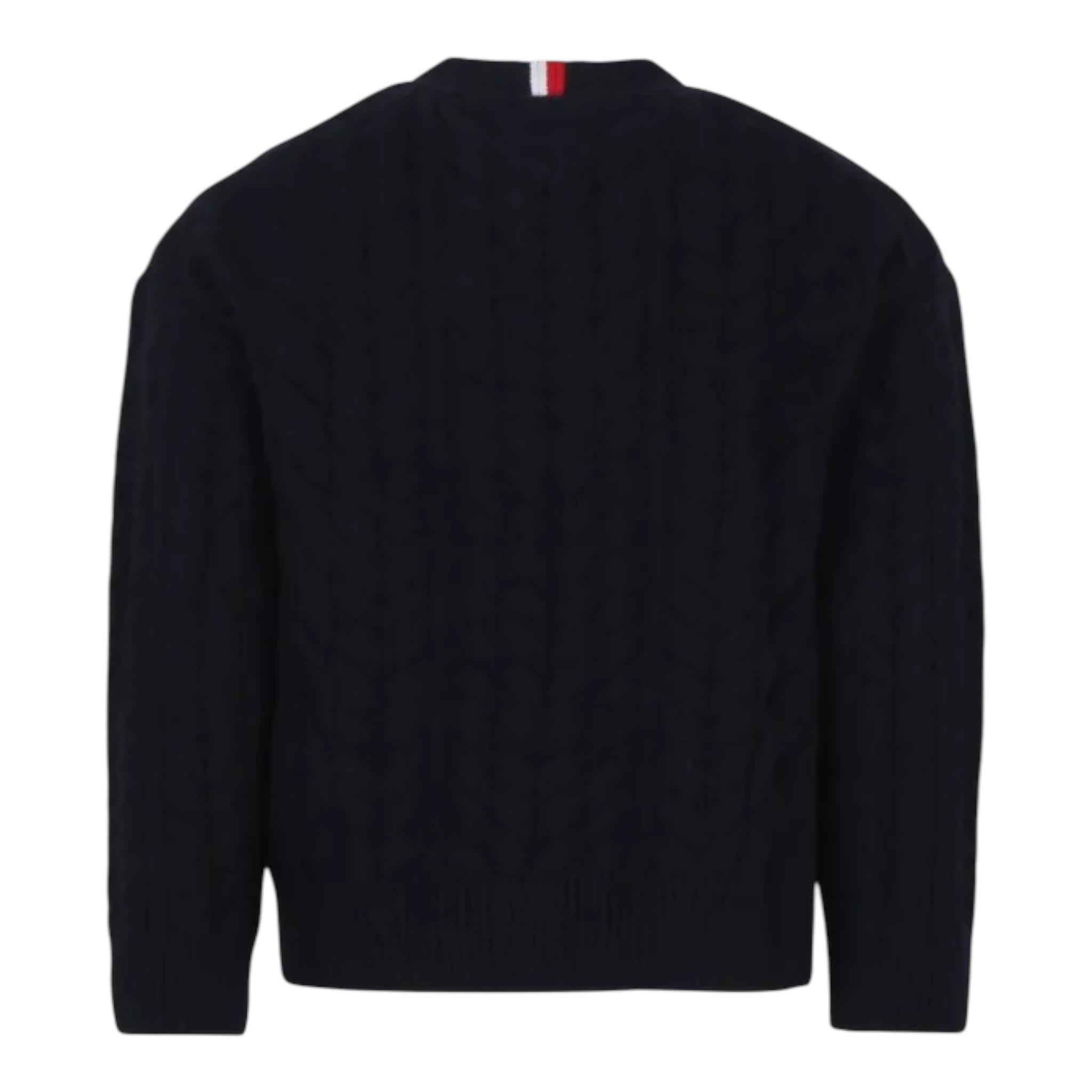 TOMMY HILFIGER maglia tricolore girocollo Blu per Bambino KB0KB09251 BLU TOMMY HILFIGER