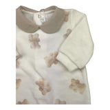 BARCELLINO tutine tinta unita con stampa Bianco per Neonata 115601 BIANCO BARCELLINO