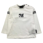 JOHN RICHMOND shirt girocollo tinta unita con stampa in contrasto Bianco per Neonato RIA25098TS BIANCO JOHN RICHMOND