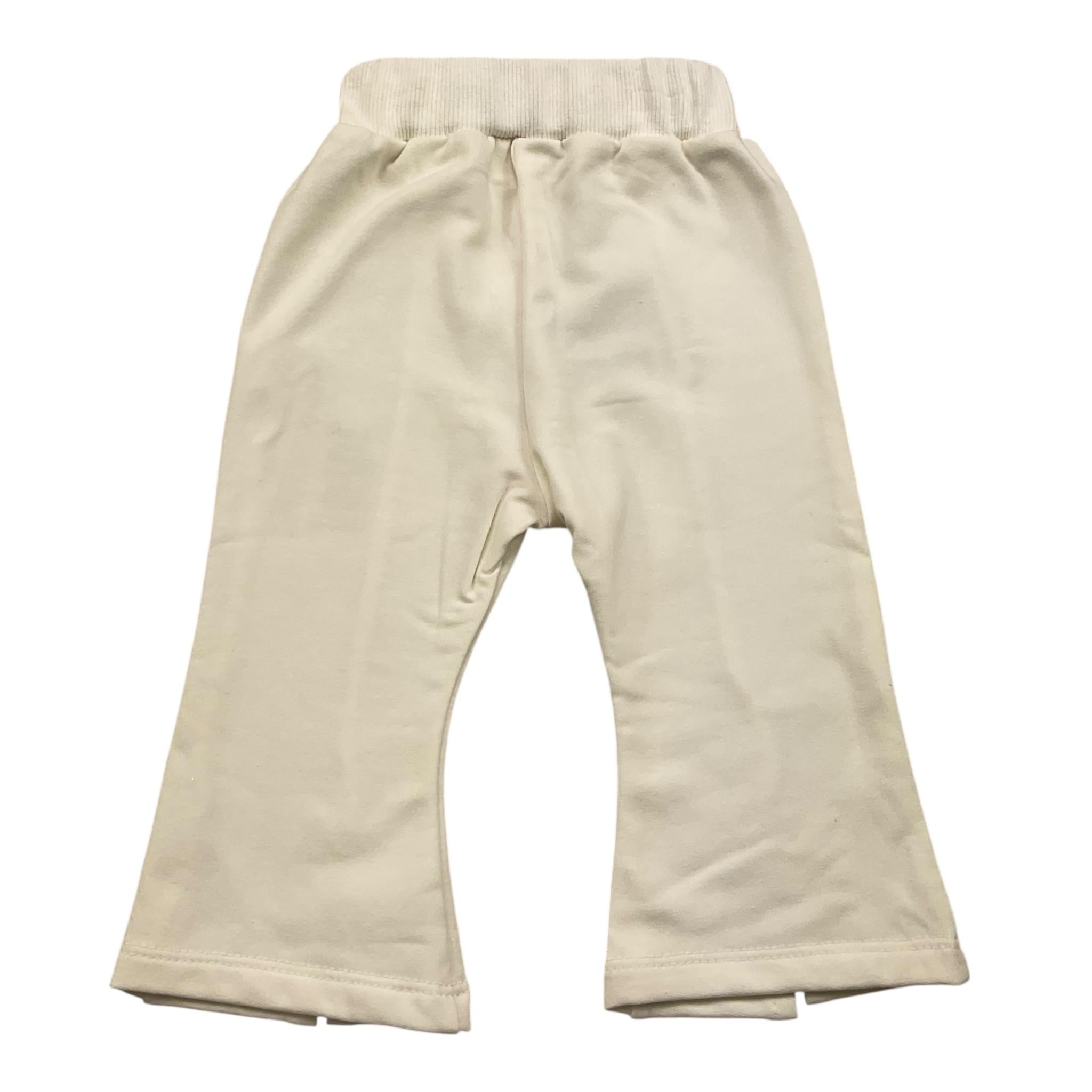 JANICE pantalone tinta unita modello zampa Panna per Neonata JN630N PANNA JANICE