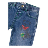 MOSCHINO jeans tinta unita con elastico in vita Blu per Neonato MUP04Z BLU MOSCHINO