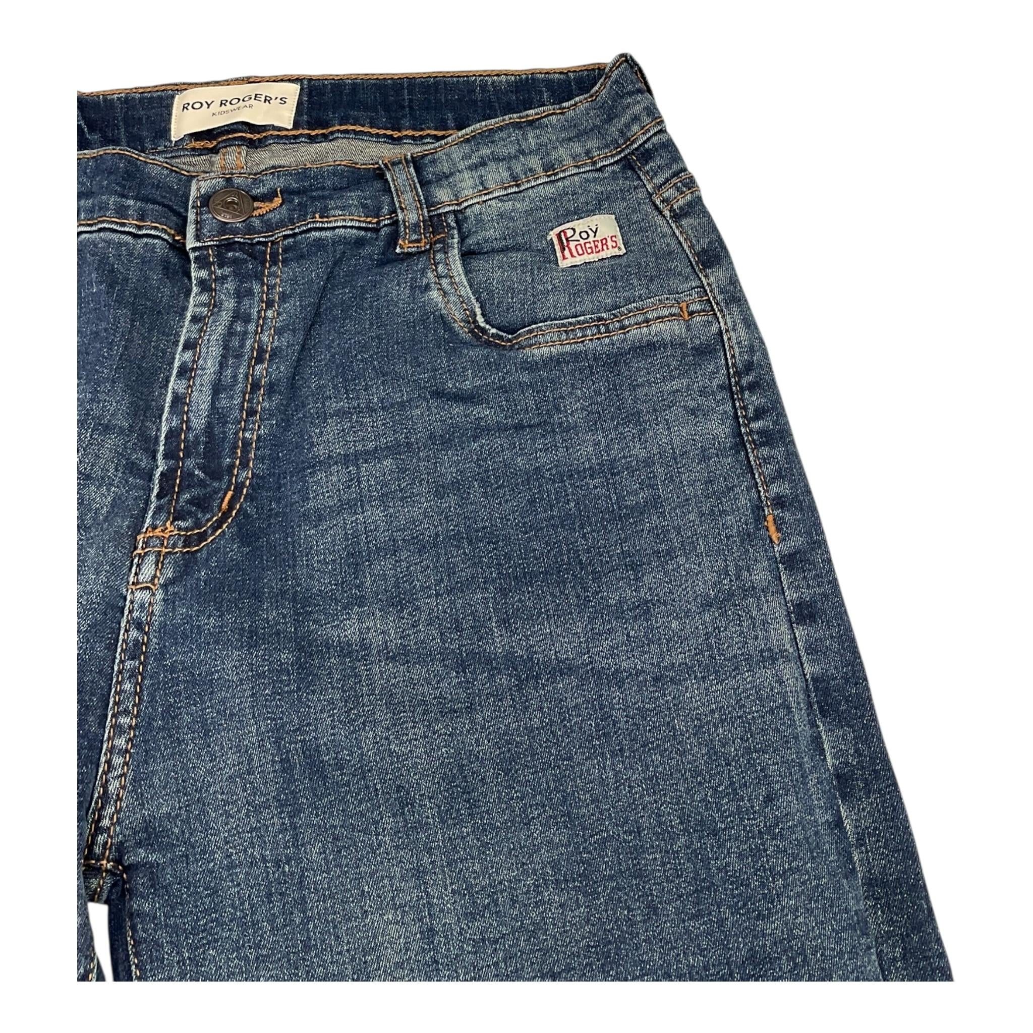 ROY ROGER'S jeans morbido tinta unita con girovita regolabie Blu per Bambino RA146 BLU ROY ROGER'S