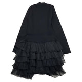 TWINSET abito tinta unita con tulle Nero per Bambina 242GJ3121 NERO TWINSET