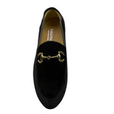PANYNO mocassino tinta unita in camoscio Nero per Bambina E3106 NERO PANYNO