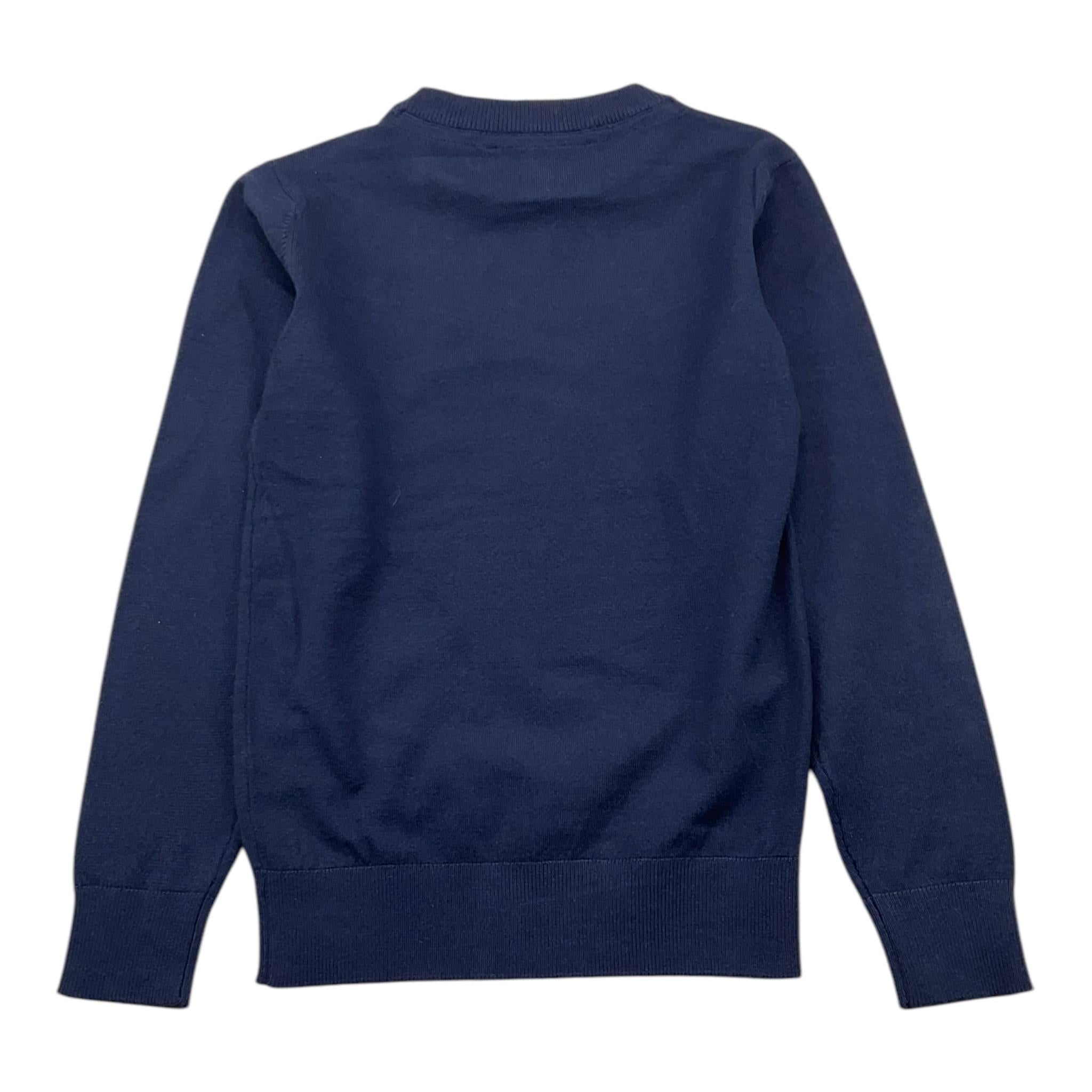 TRUSSARDI maglia girocollo tinta unita con logo Blu per Bambino TBA25011MA BLU TRUSSARDI