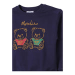 MOSCHINO felpa chiusa girocollo con stampe orsi Blu per Neonato MUF05K BLU MOSCHINO