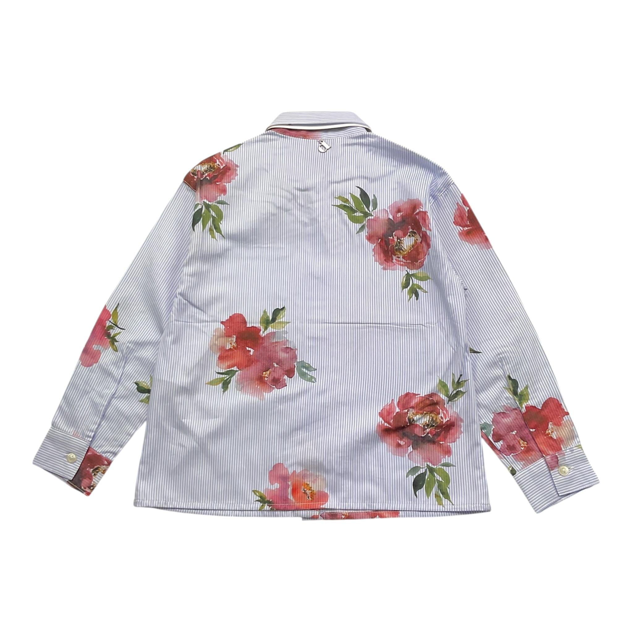 DIXIE camicia tinta unita con fantasia a righe e stampa fiori Bianco per Bambina CL31274G67 BIANCO DIXIE