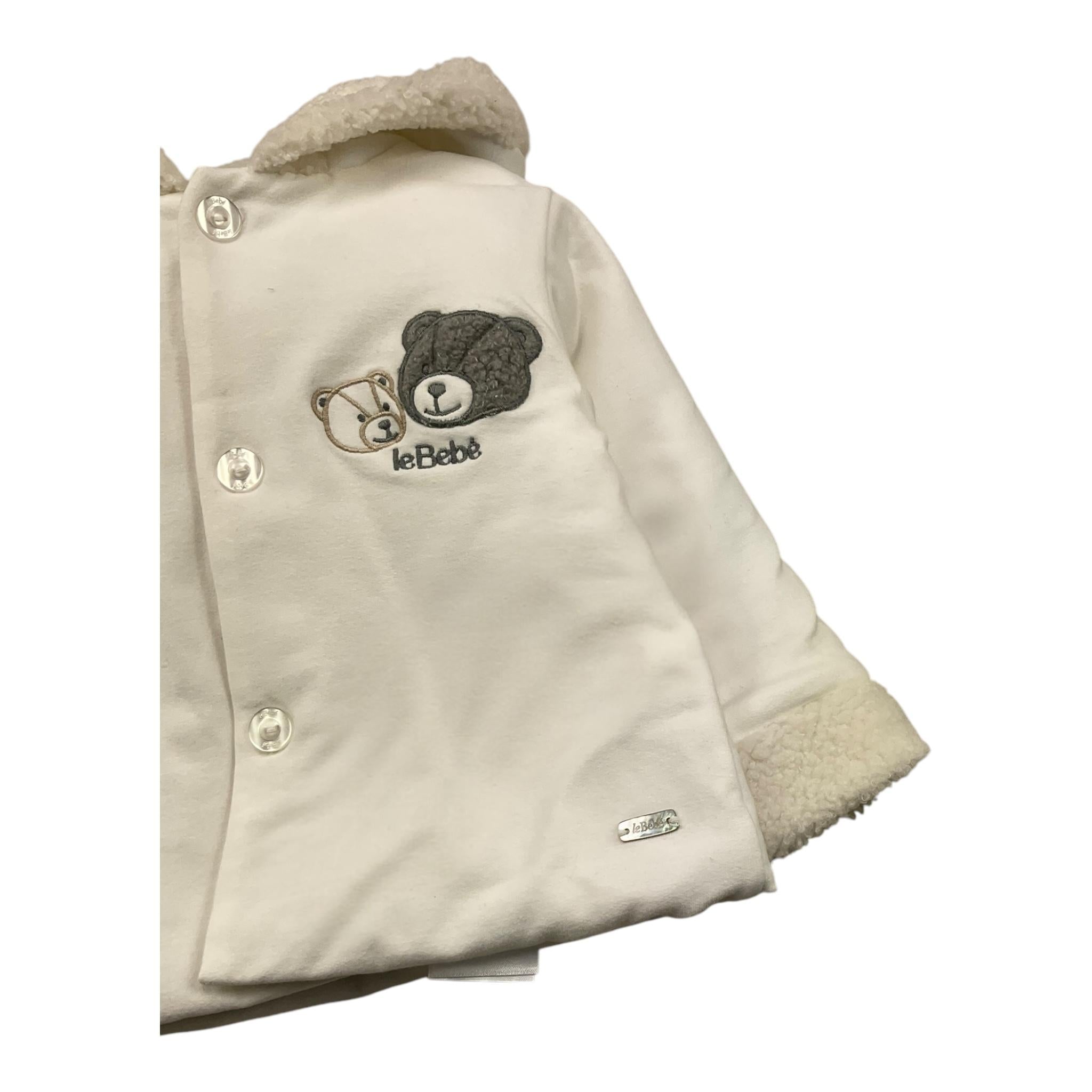 LE BEBE' cappotto tinta unita cn cappuccio Panna per Neonato LBB5086 PANNA LE BEBE'