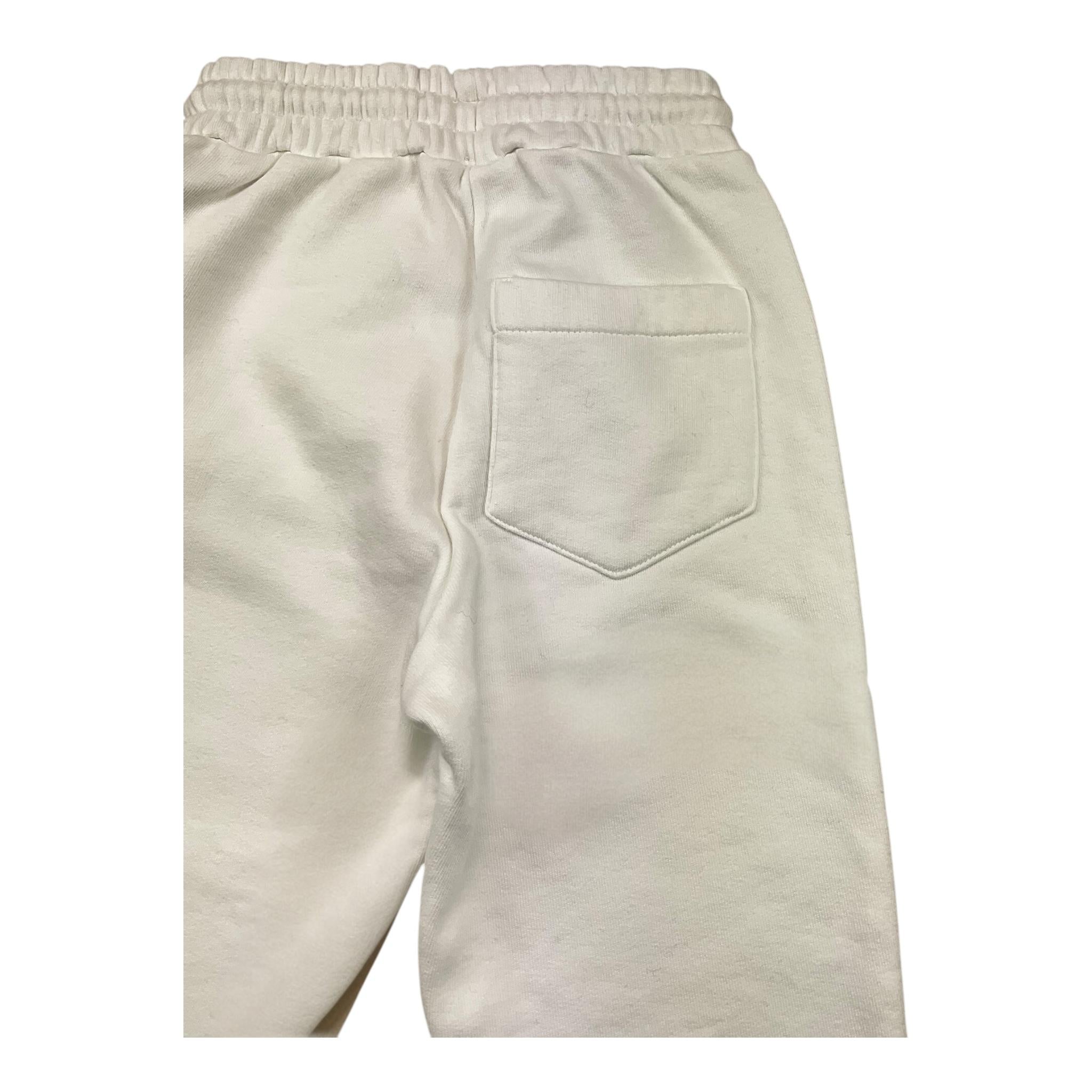 NUPKEET pantalone tuta tinta unita con Bianco per Bambino 4DNK317 BIANCO NUPKEET