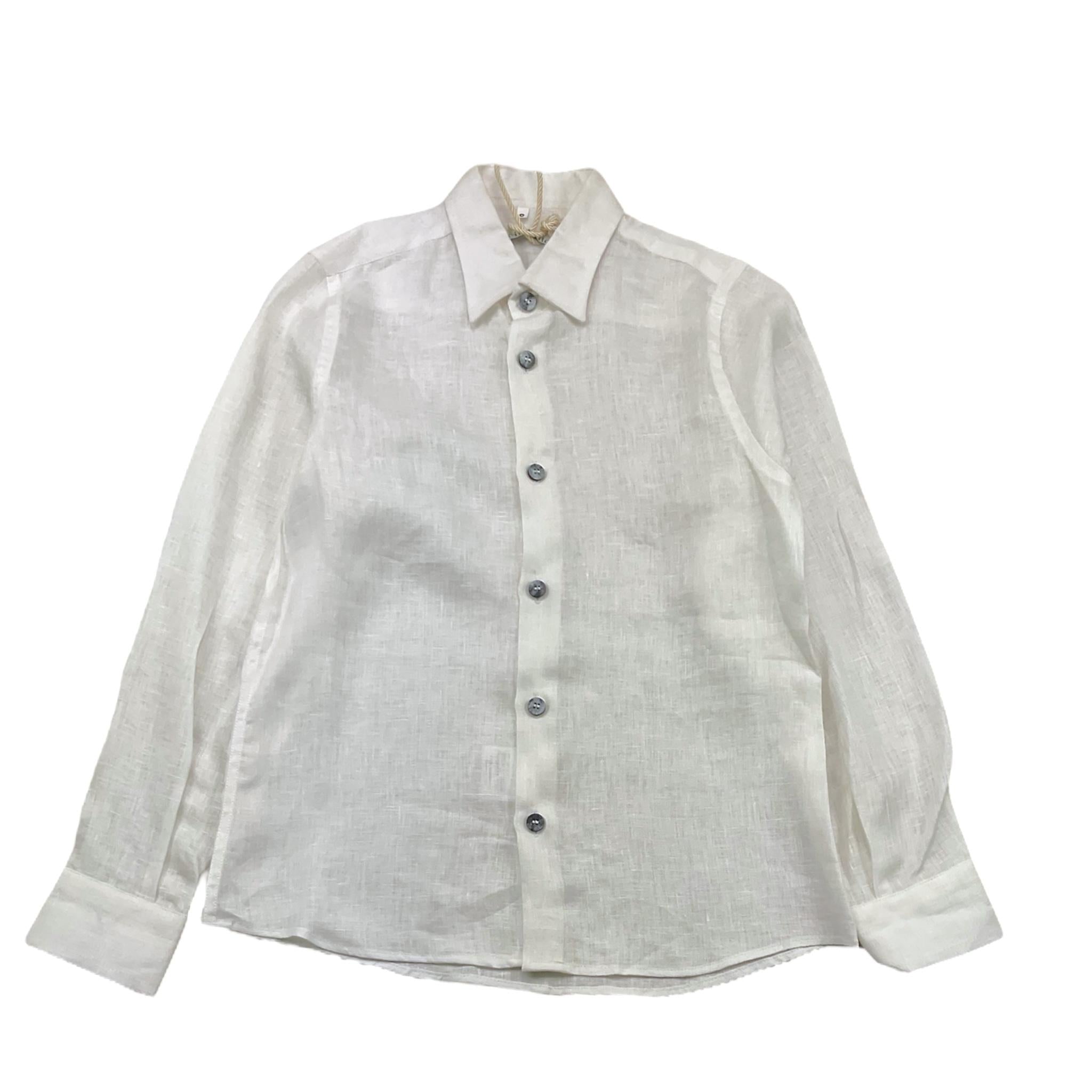 NEILL KATTER camicia tinta unita con bottoni in contrasto Bianco per Bambino VAR13 BIANCO NEILL KATTER