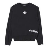 DSQUARED2 maglia tinta unita girocollo con stampa Nero per Bambino DQ2453 NERO DSQUARED2