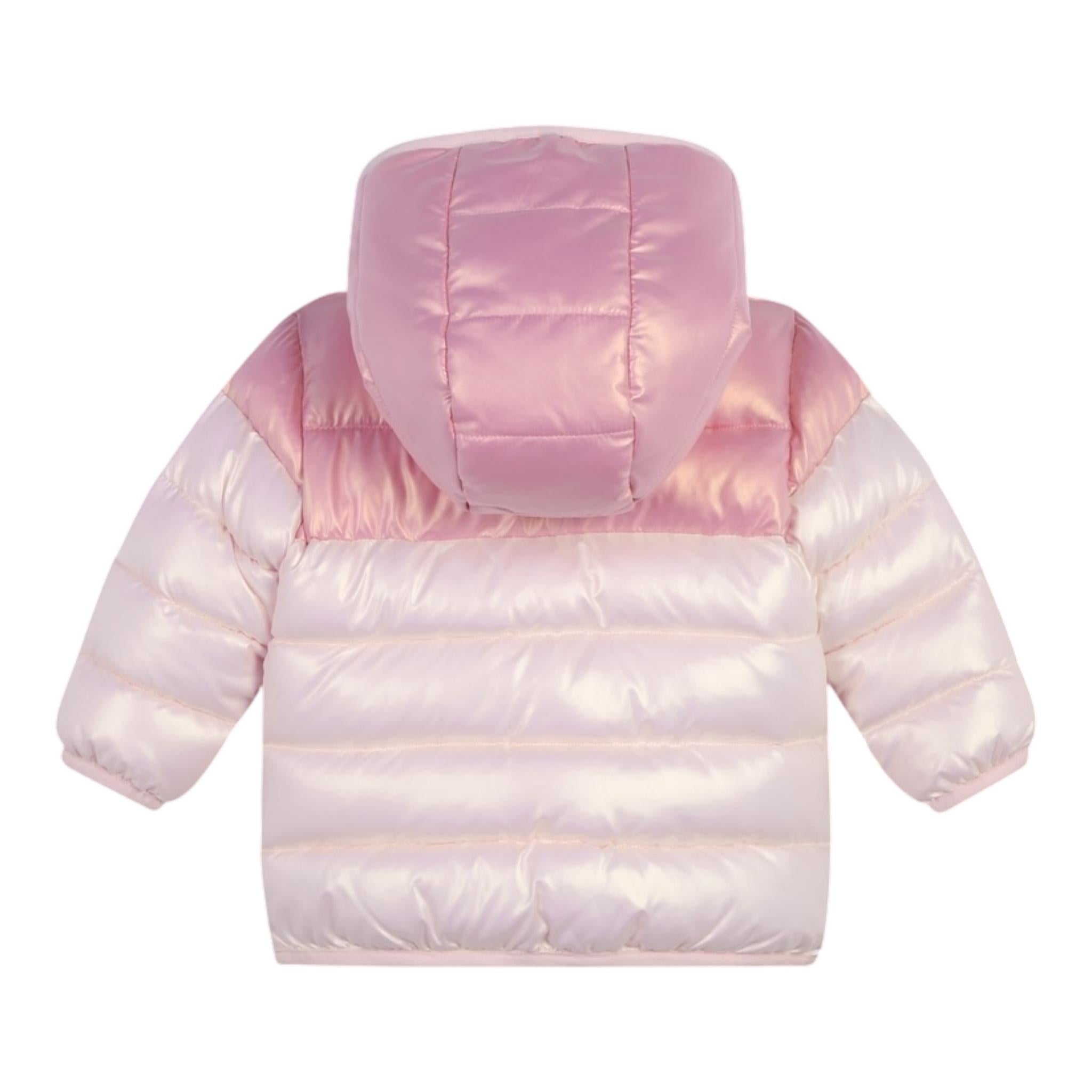 CARRE'MENT BEAU giubbino tinta unita con cappuccio e pelliccia Rosa per Neonata Y30232 ROSA CARRE'MENT BEAU