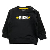 JOHN RICHMOND felpa girocollo tinta unita con stampa Nero per Neonato RIA24064FE NERO JOHN RICHMOND