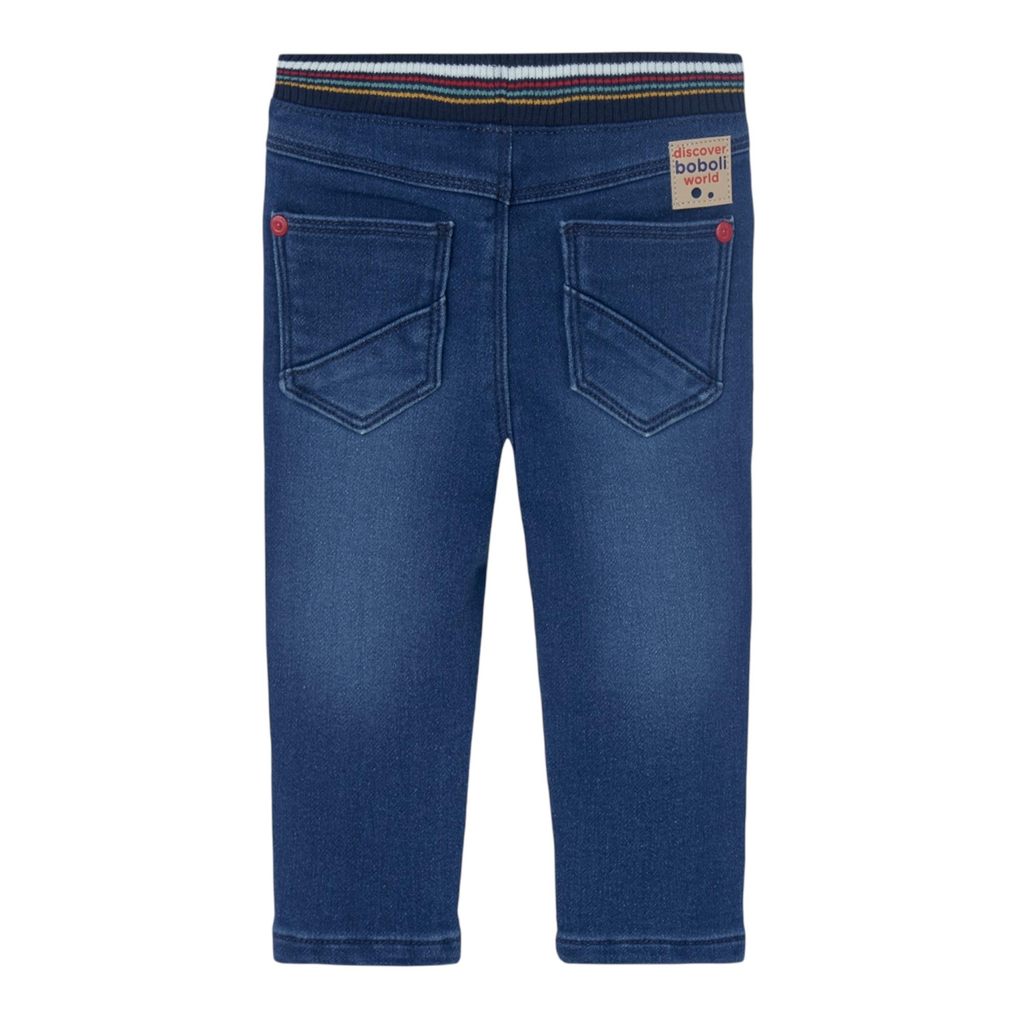 BOBOLI jeans tinta unita modello elasticizzato Blu per Neonato 309046 BLU BOBOLI