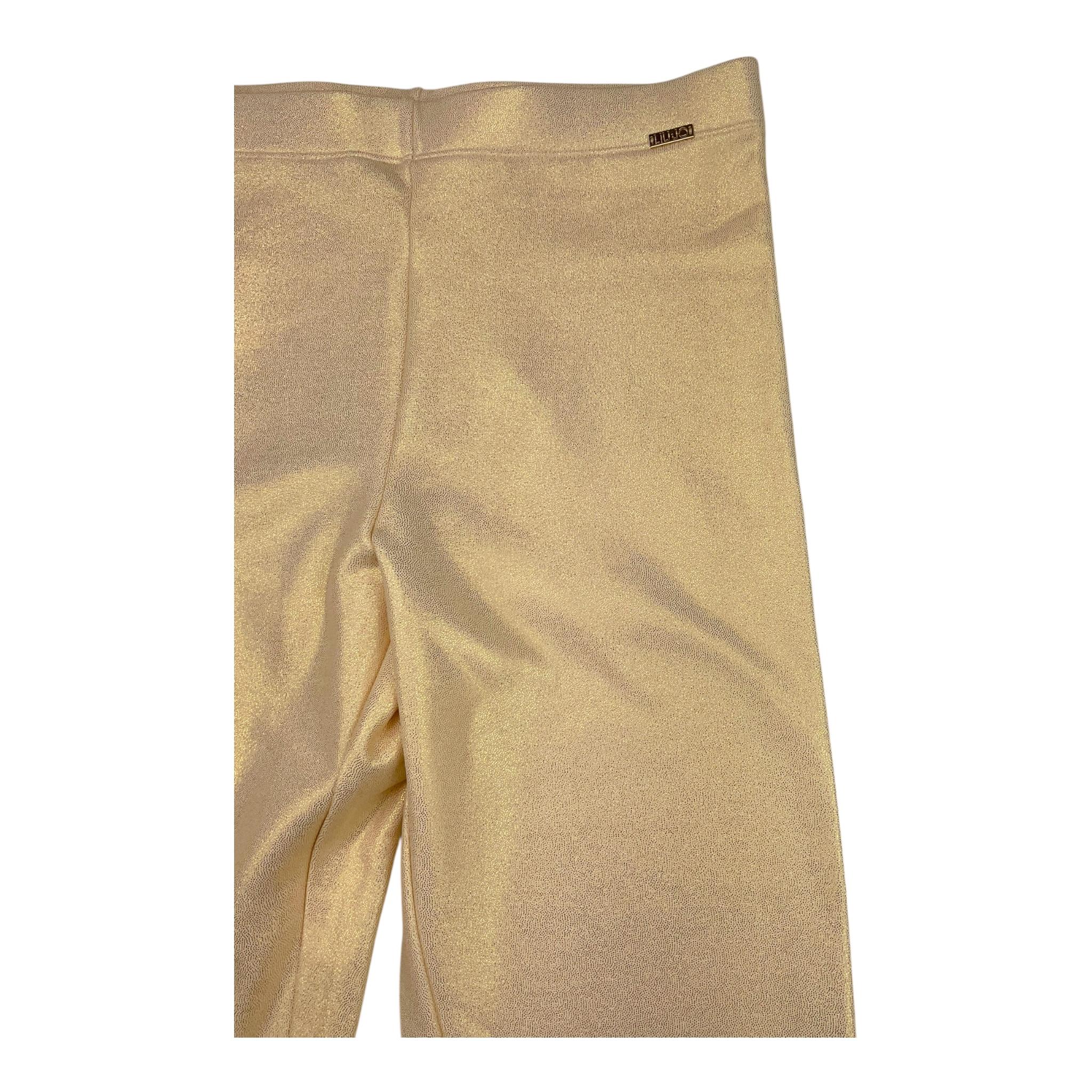 LIU JO leggins tinta unita con elastico in vita Oro per Bambina GF3017 ORO LIU JO