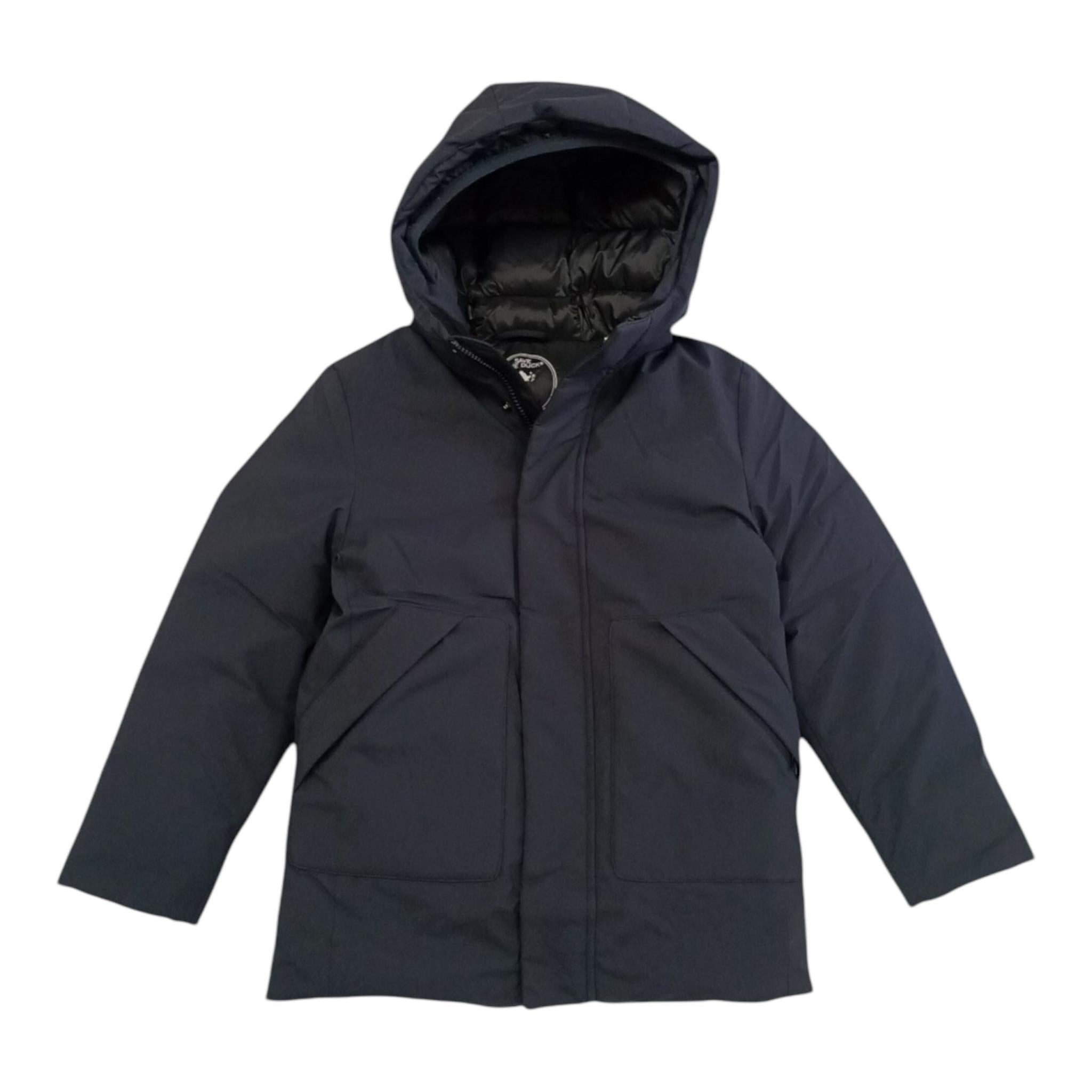 SAVE THE DUCK giubbino tinta unita con cappuccio Blu per Neonato J41447B BLU SAVE THE DUCK