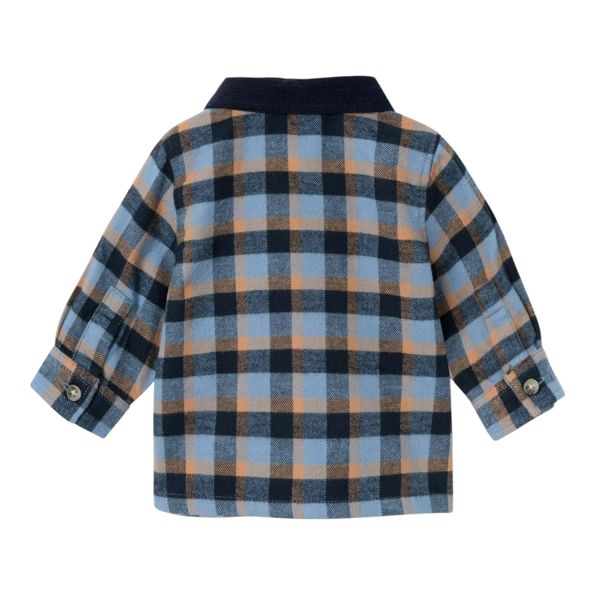 NAME.IT camicia manica lunga fantasia quadri Blu per Neonato 13231484 BLU NAME.IT