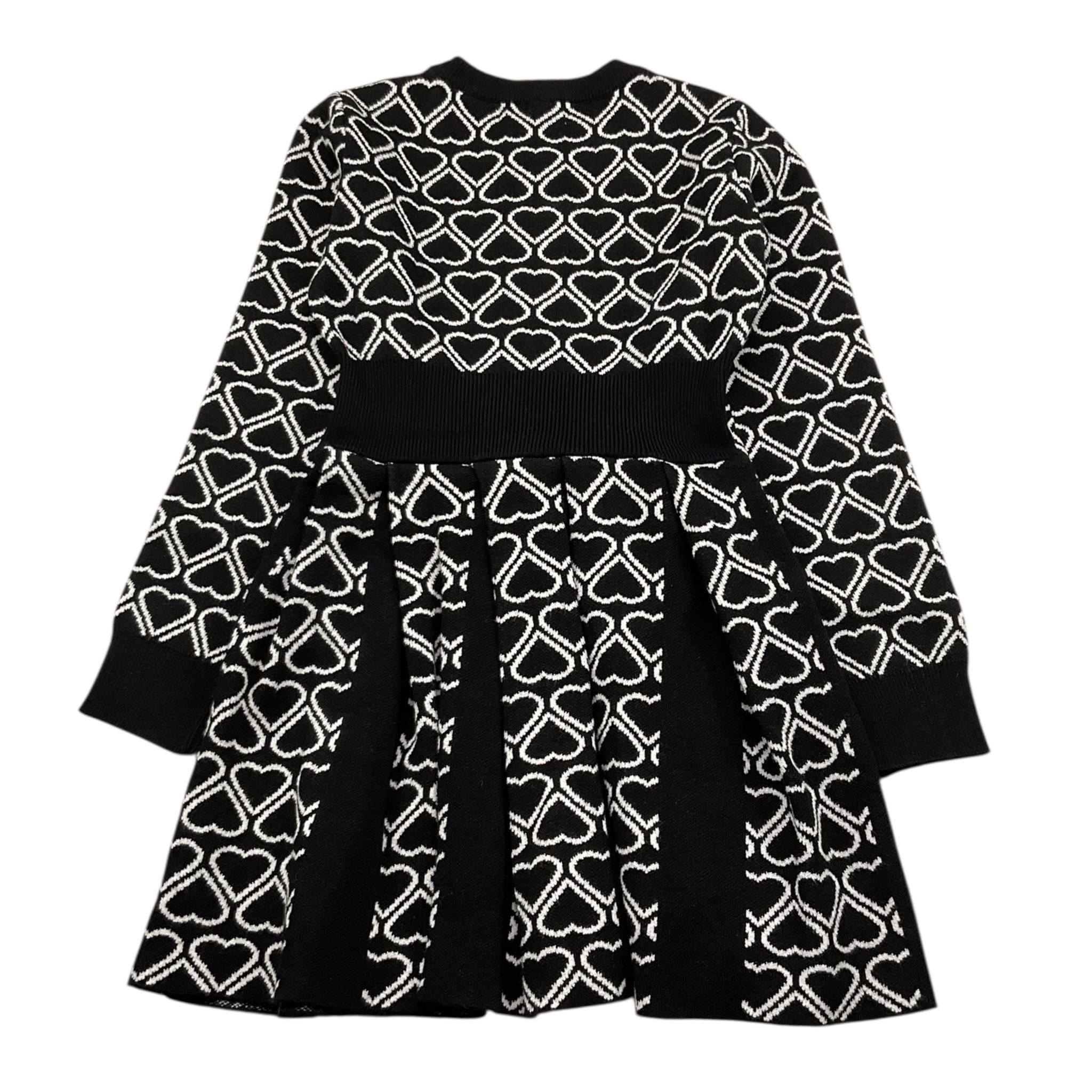 HATE LOVE abito tinta unita con fantasia cuori Nero per Bambina OJDR00343 NERO HATE LOVE