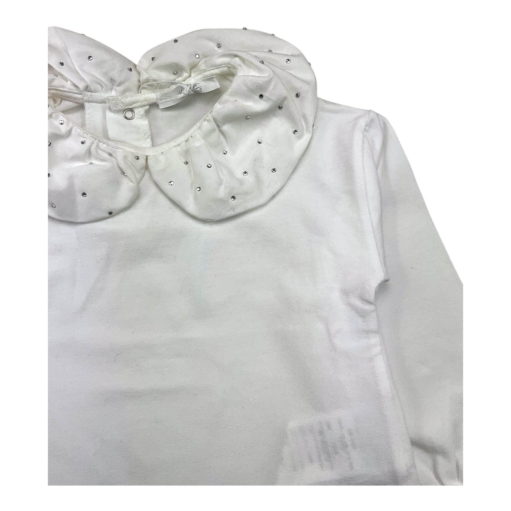 U+è BY MISS GRANT shirt tinta unita con colletto Bianco per Neonata UE1500 BIANCO U+è BY MISS GRANT