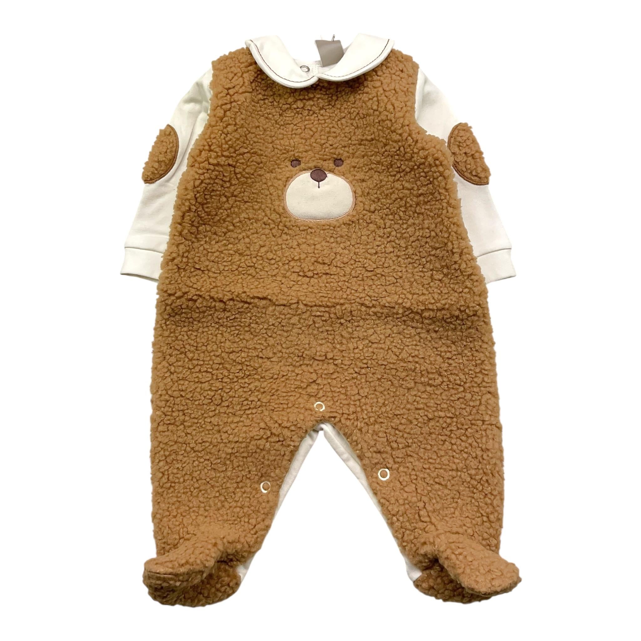 MARLU' tutina bicolore con stampa Bianco per Neonato IG7814 BIANCO MARLU'