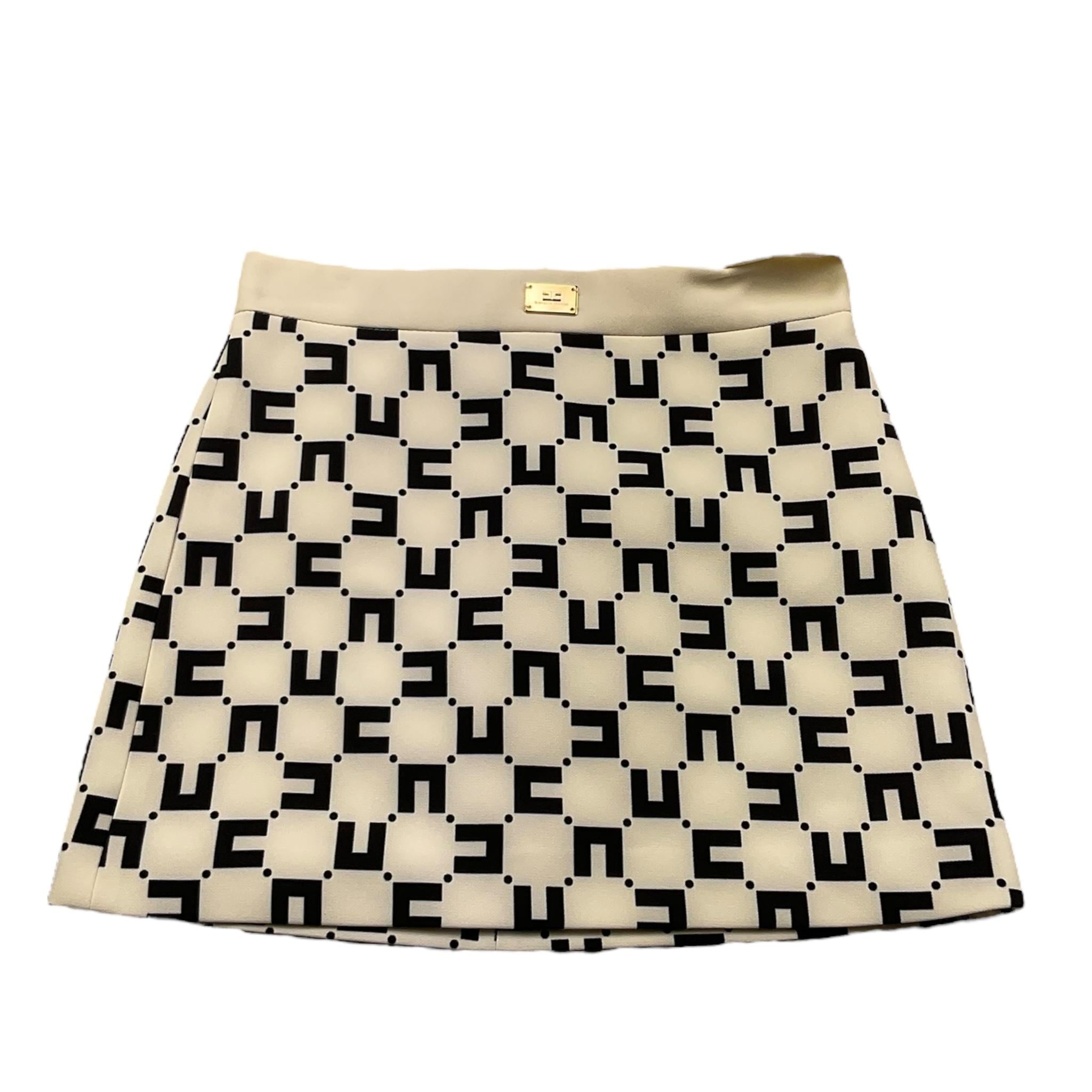ELISABETTA FRANCHI gonna tinta unita con stampe logo Panna per Bambina EFGO154 PANNA ELISABETTA FRANCHI