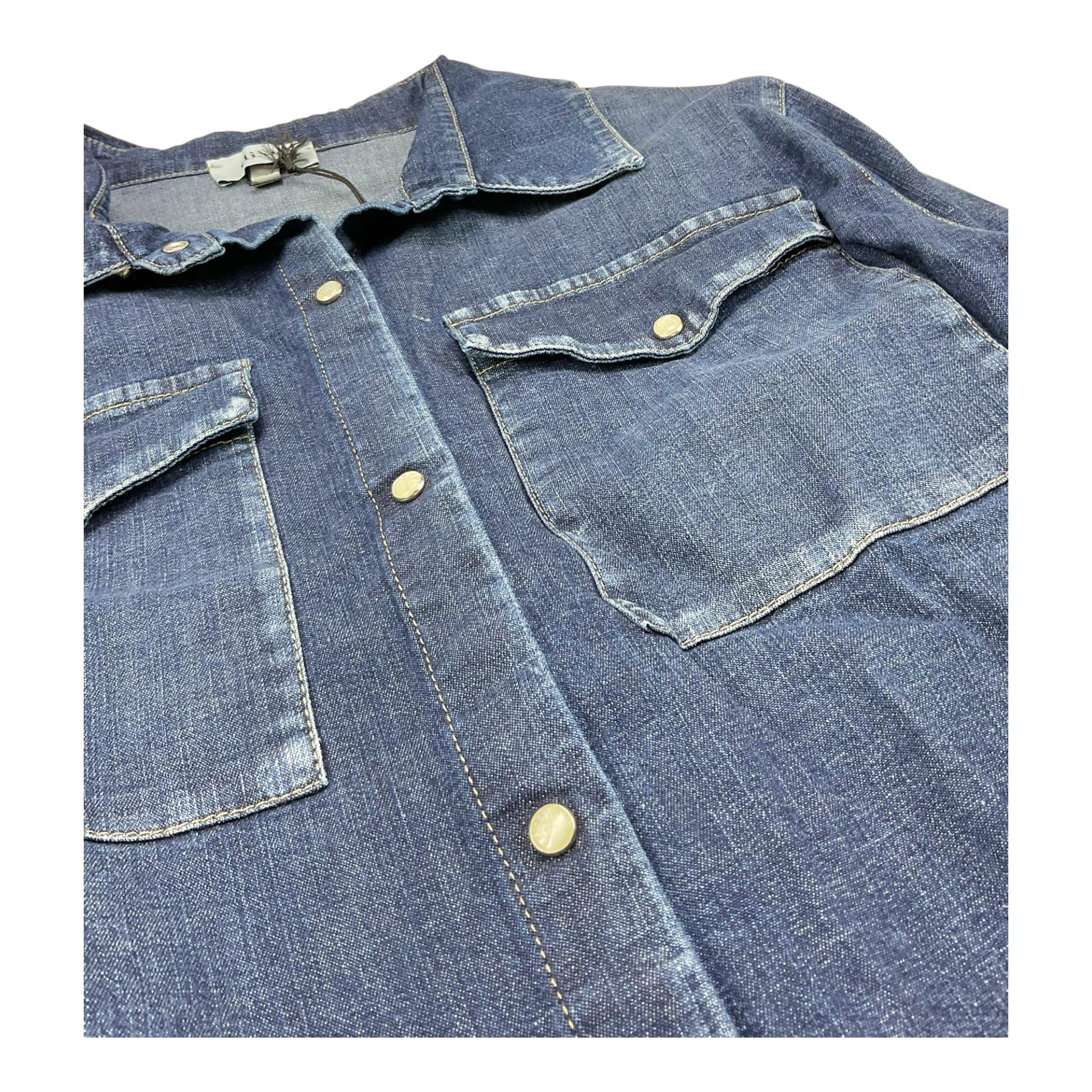 DIXIE abito in denim tinta unita con cintura Blu per Bambina AB52010G67 BLU DIXIE