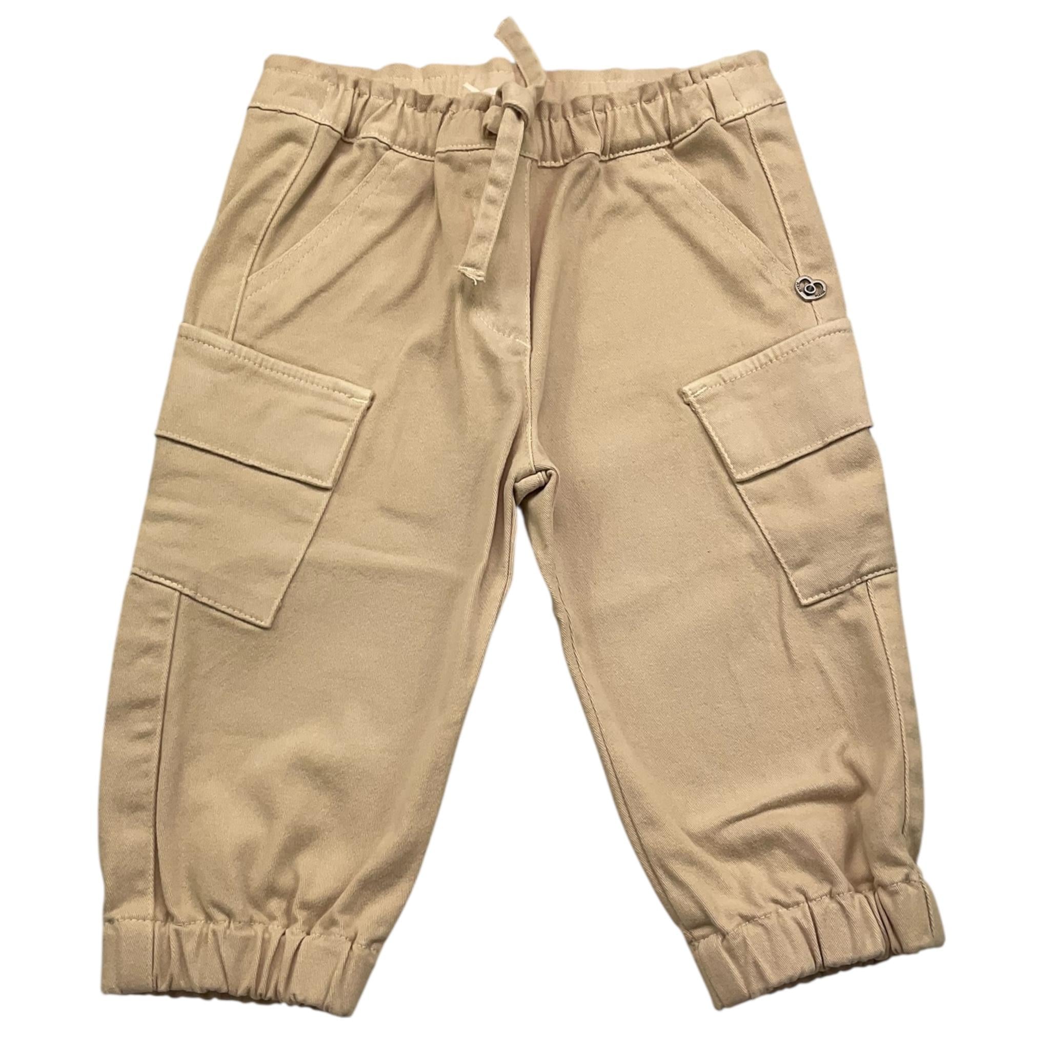 PLEASE pantalone tinta unita con elastic in vita Beige per Bambina PE28132G65 BEIGE PLEASE