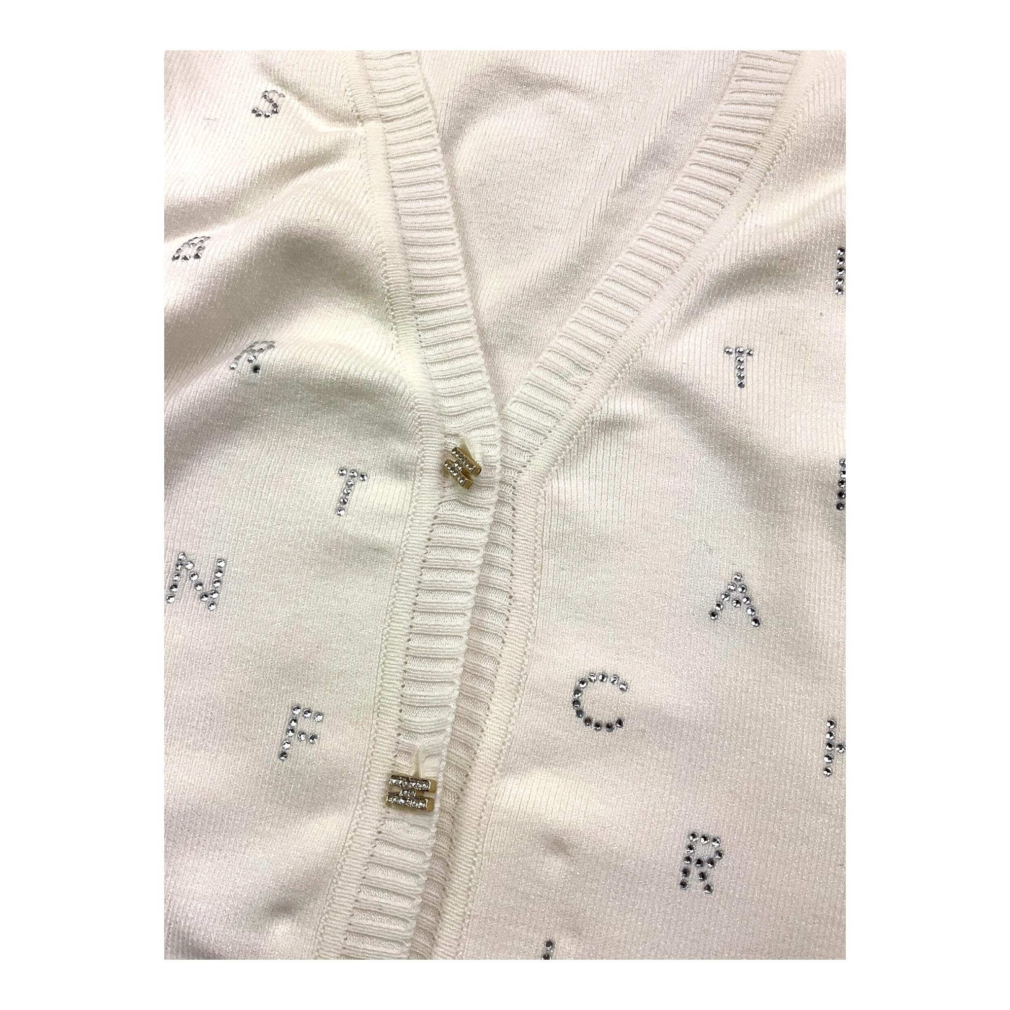 ELISABETTA FRANCHI cardigan tinta unita cn brillantini Panna per Bambina EFMA134 PANNA ELISABETTA FRANCHI