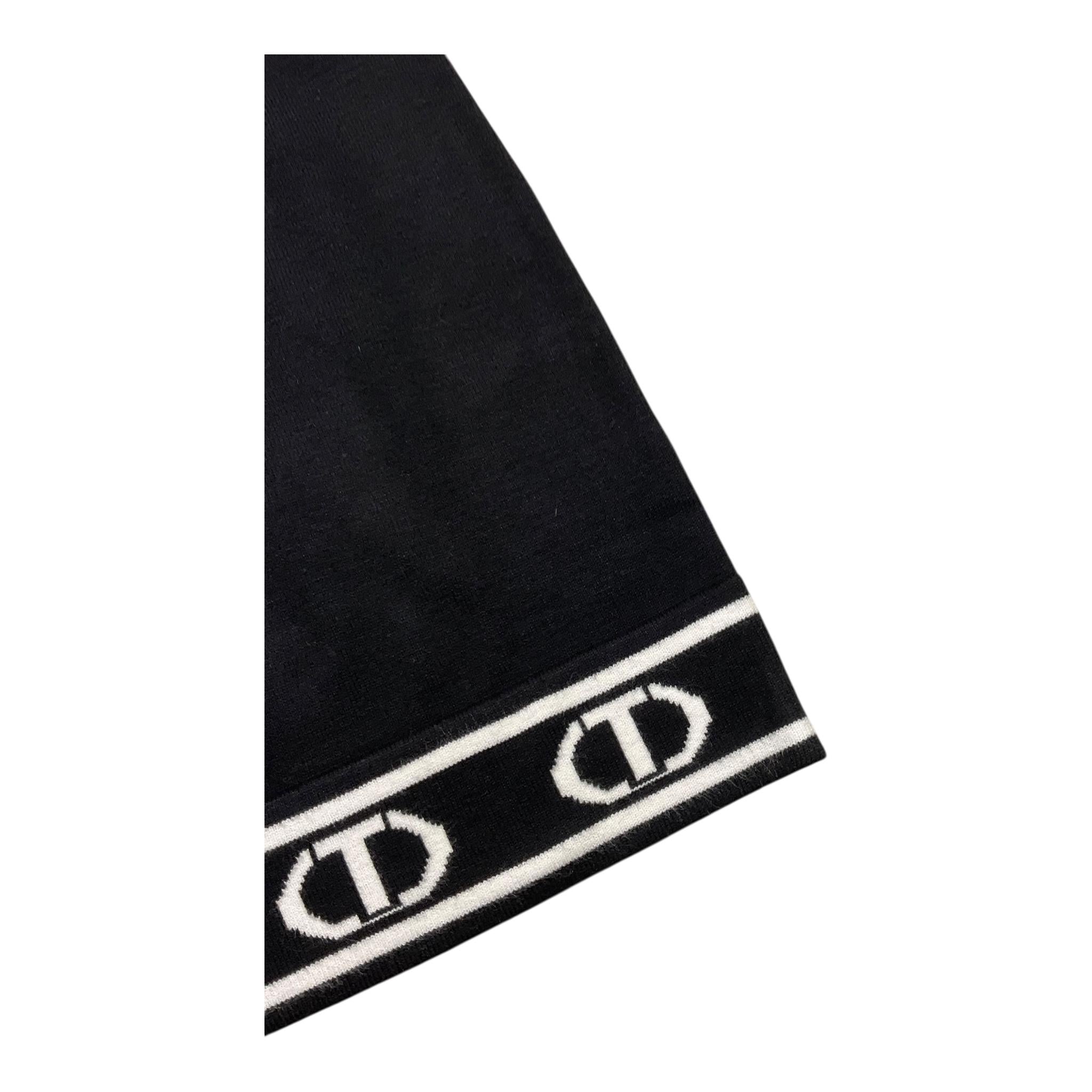 TWINSET gonna tinta unita con logo Nero per Bambina 242GJ3164 NERO TWINSET