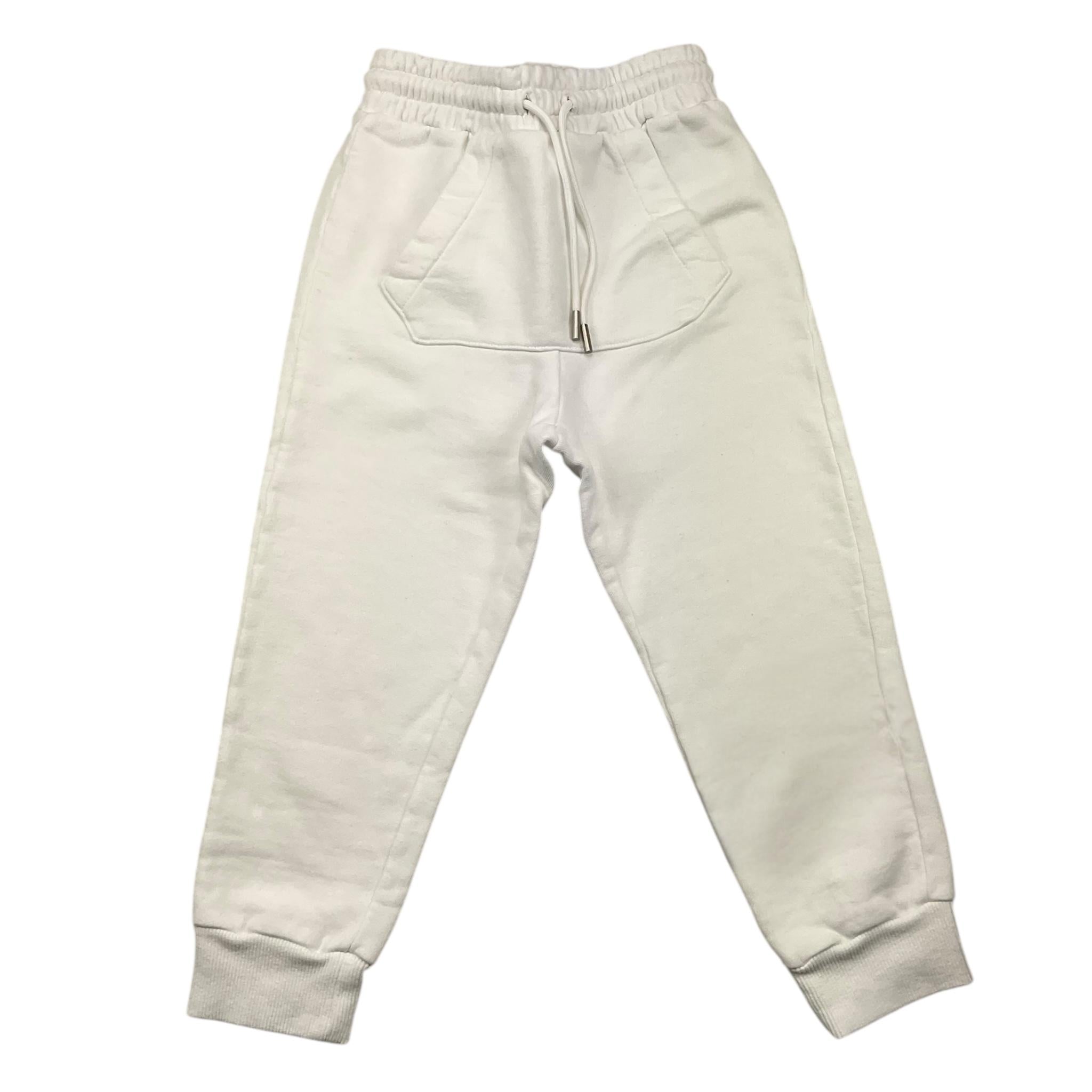 NUPKEET pantalone tuta tinta unita con Bianco per Bambino 4DNK317 BIANCO NUPKEET