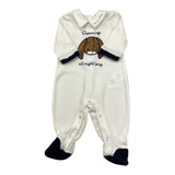 MONNALISA tutina tinta unita con stampa Bianco per Neonato 228506 BIANCO MONNALISA