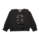 GAELLE felpa chiusa girocollo tinta unita con logo Nero per Bambina 2741F00414X NERO GAELLE