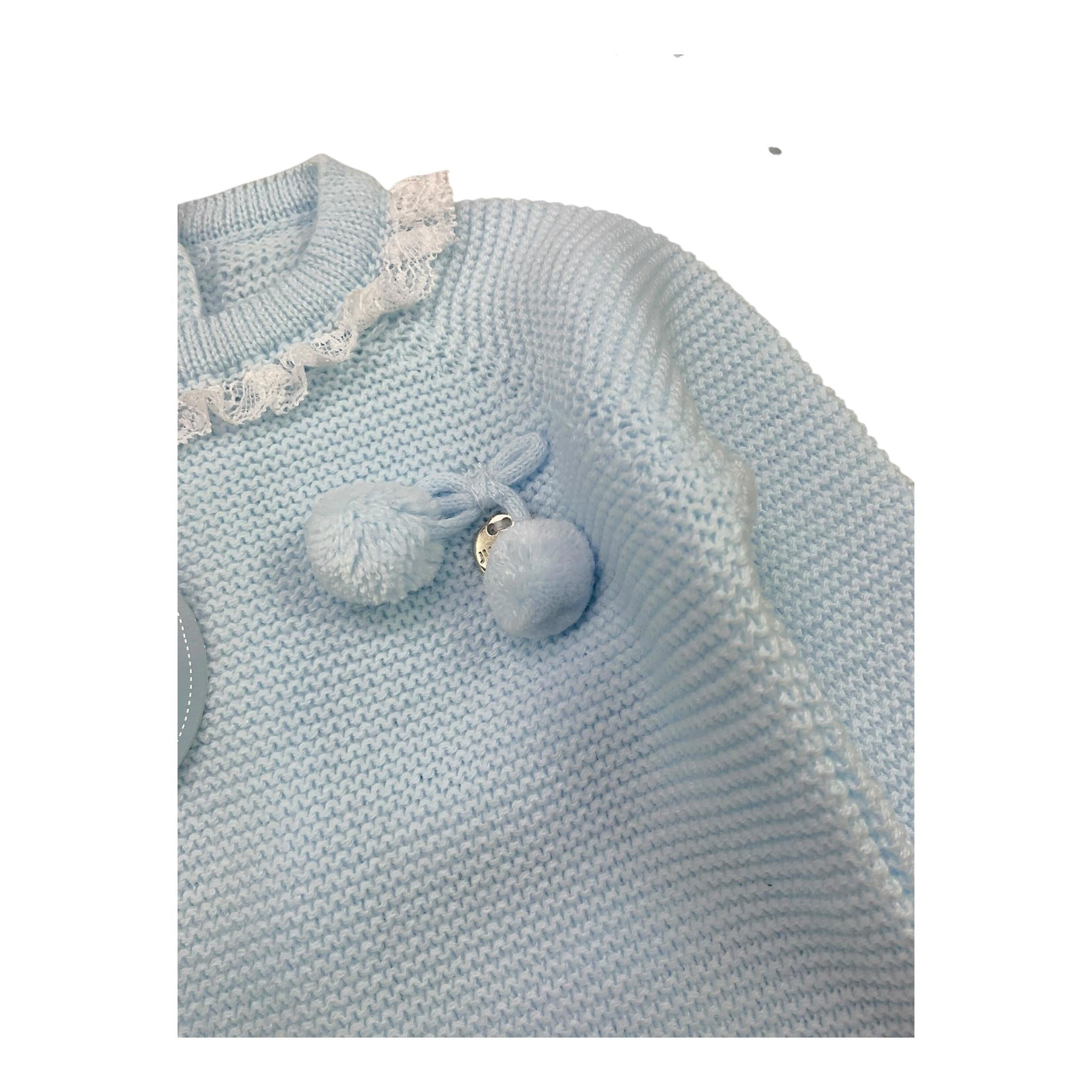JULIANA completo 3pz maglia-cappello-coulotte Azzurro per Neonata 24574 AZZURRO JULIANA