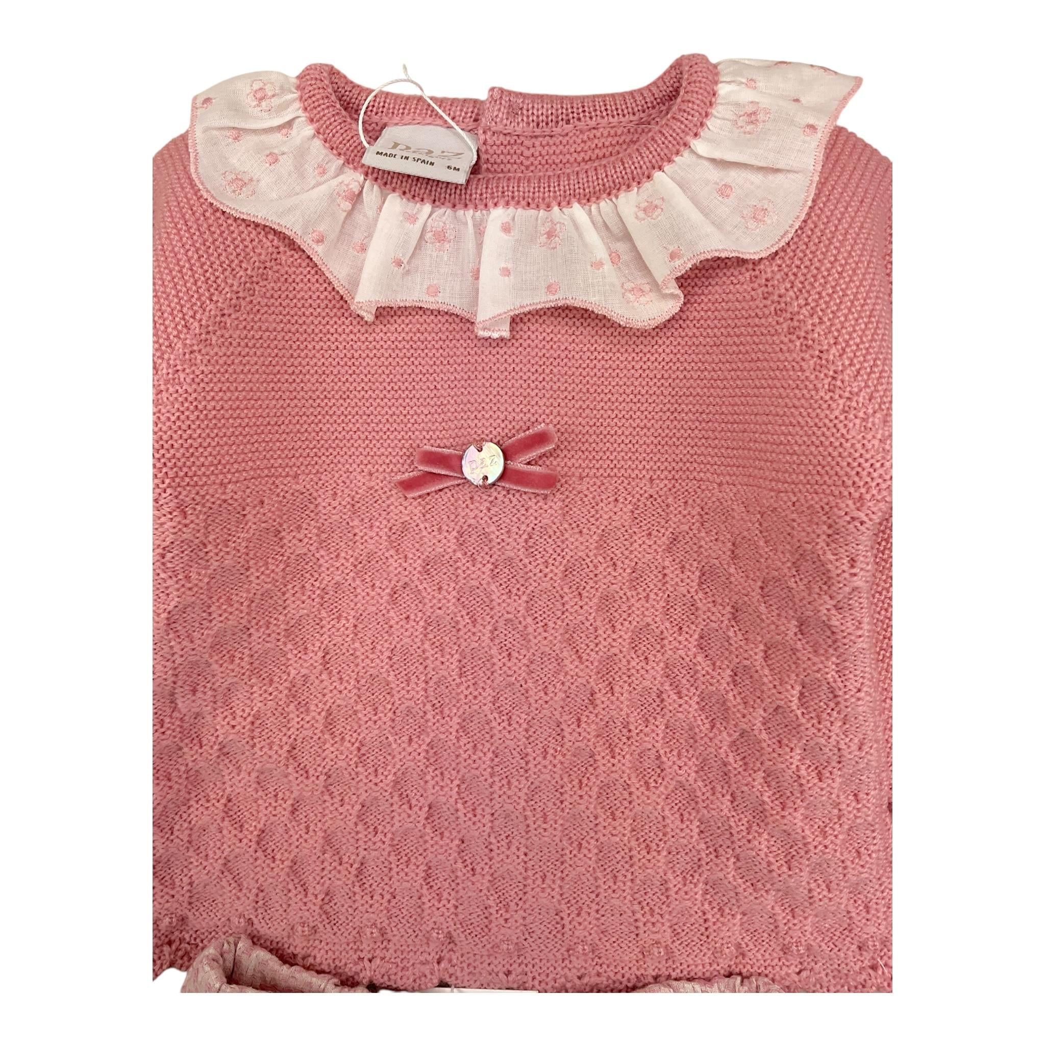 PAZ RODRIGUEZ completo pantalone-cappello-maglia tinta unita Rosa per Neonata 003111963 ROSA PAZ RODRIGUEZ