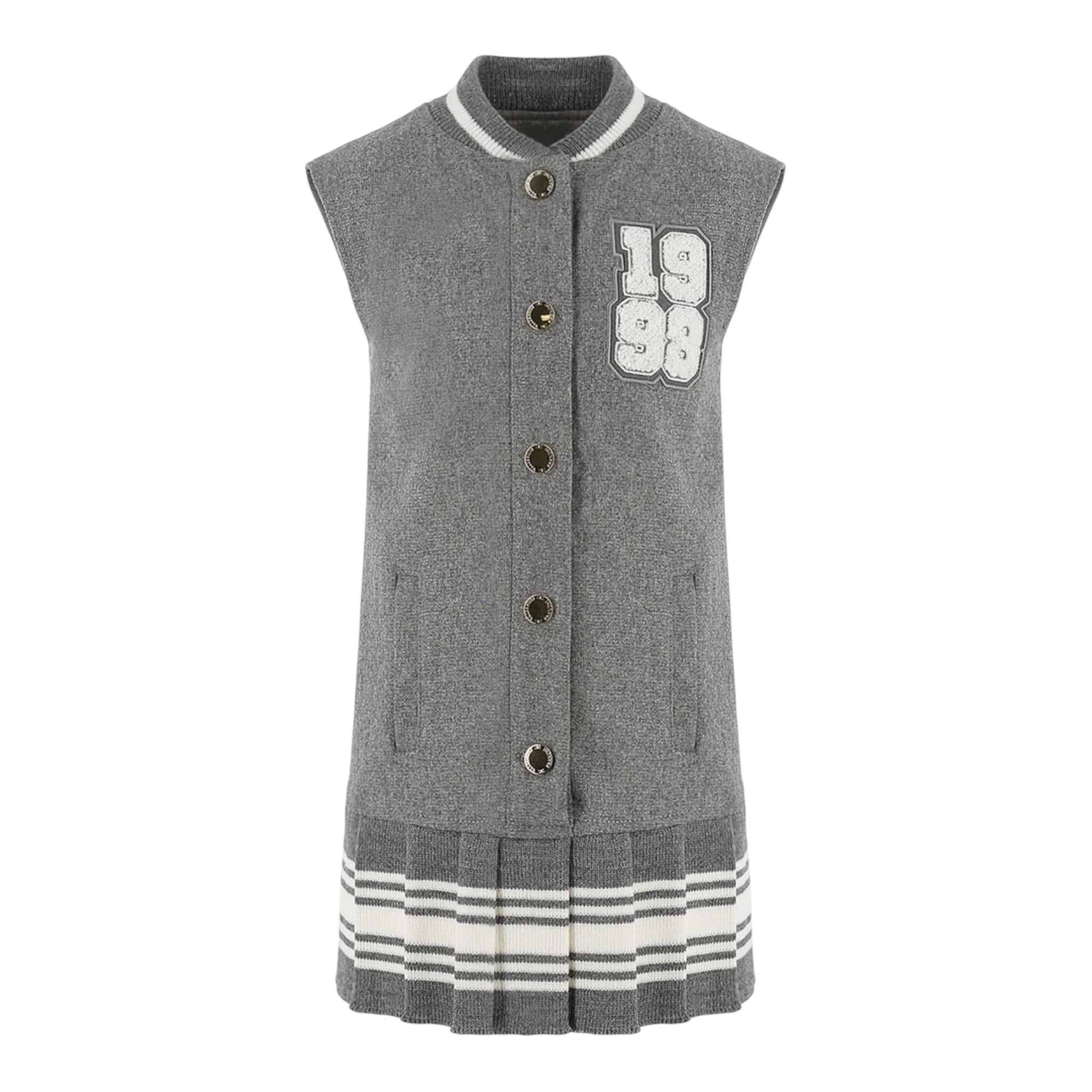 ELISABETTA FRANCHI abito giromanica tinta unita con bottoni Grigio per Bambina EFAB548 GRIGIO ELISABETTA FRANCHI