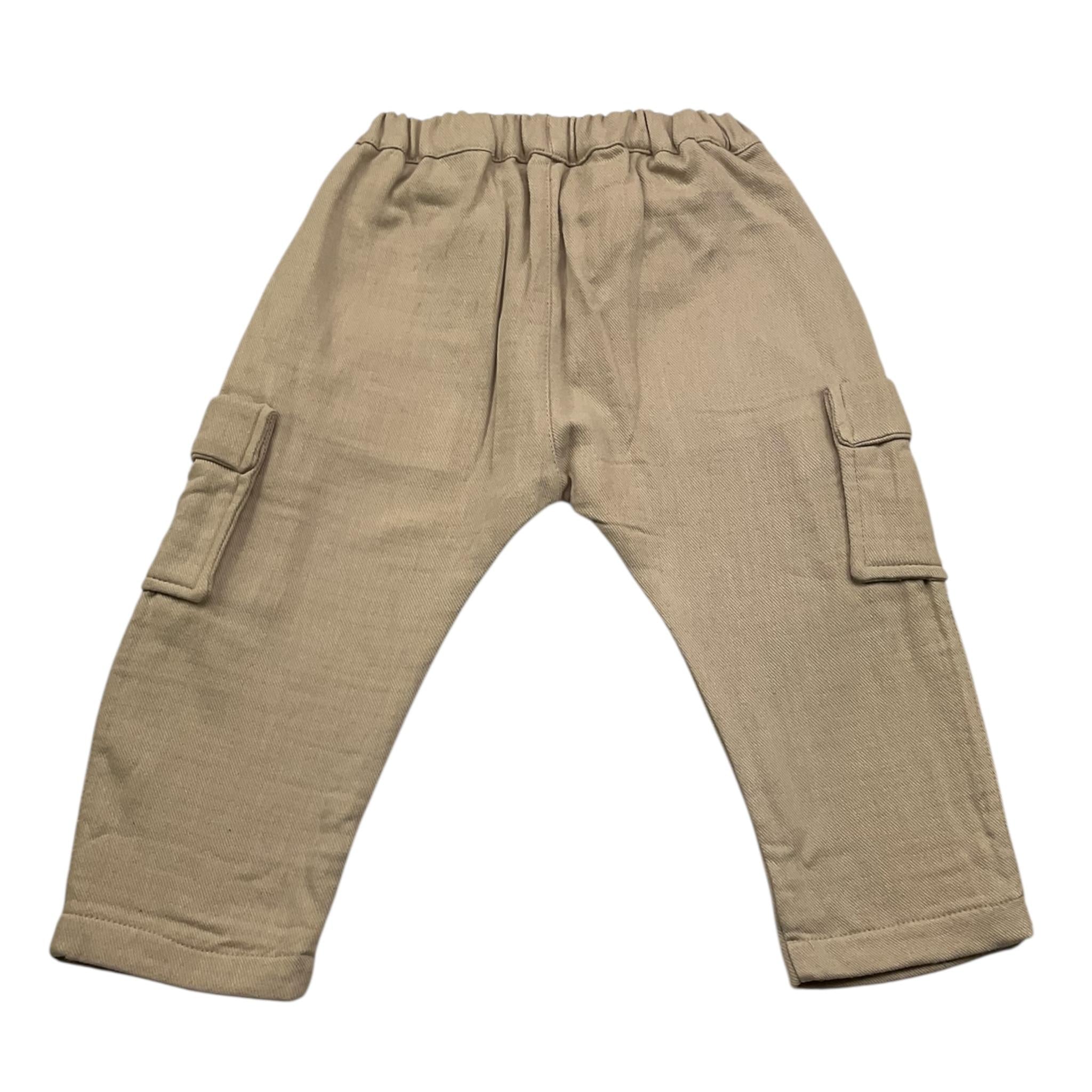 PETIT INDI pantalone tinta unita con elastico in vita Beige per Neonato AW24BK8714 BEIGE PETIT INDI