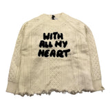 TO be too maglia tinta unita con stampa Panna per Bambina TFBF24M603X PANNA TO be too