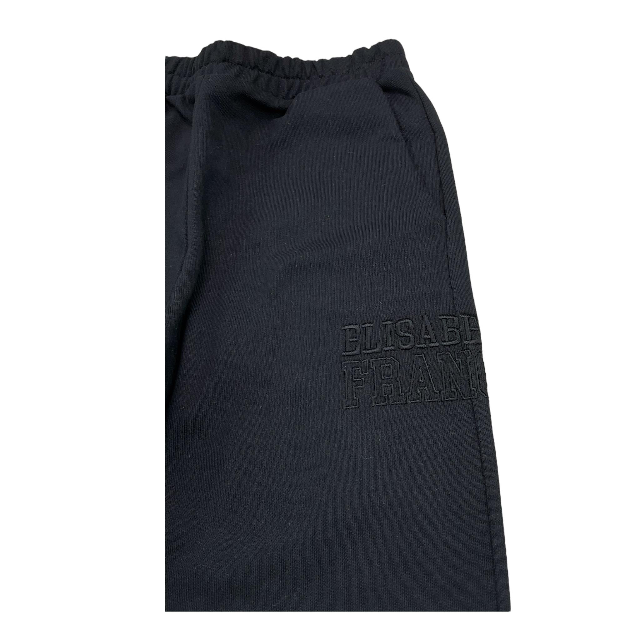 ELISABETTA FRANCHI pantalone tuta tinta unita con logo Nero per Bambina EFPA272 NERO ELISABETTA FRANCHI