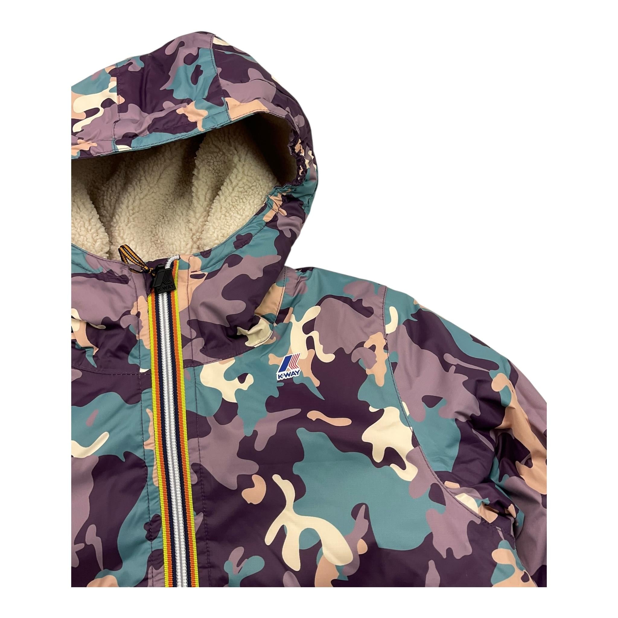 K-WAY giubbino tinta unita fantasia militare Viola per Bambina K7122NW VIOLA K-WAY
