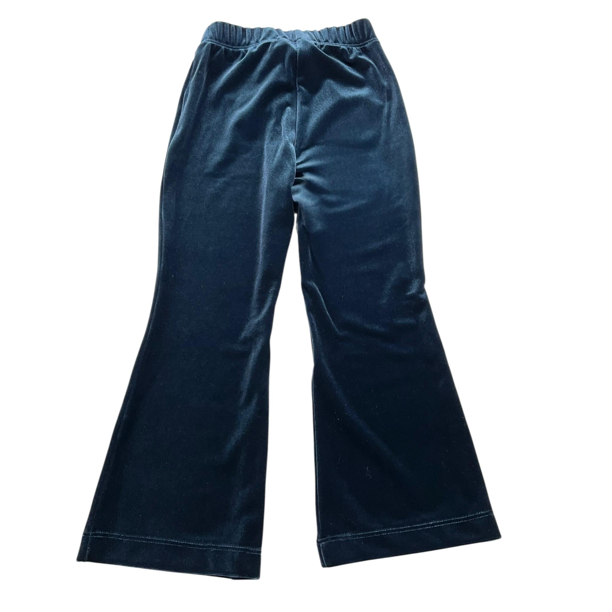 MONNALISA pantalone tinta unita modello zampa in velluto Blu per Bambina 17D408X BLU MONNALISA