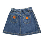 PHILOSOPHY gonna in denim tinta unita con bottoni in contrasto Blu per Bambina PFGO017 BLU PHILOSOPHY