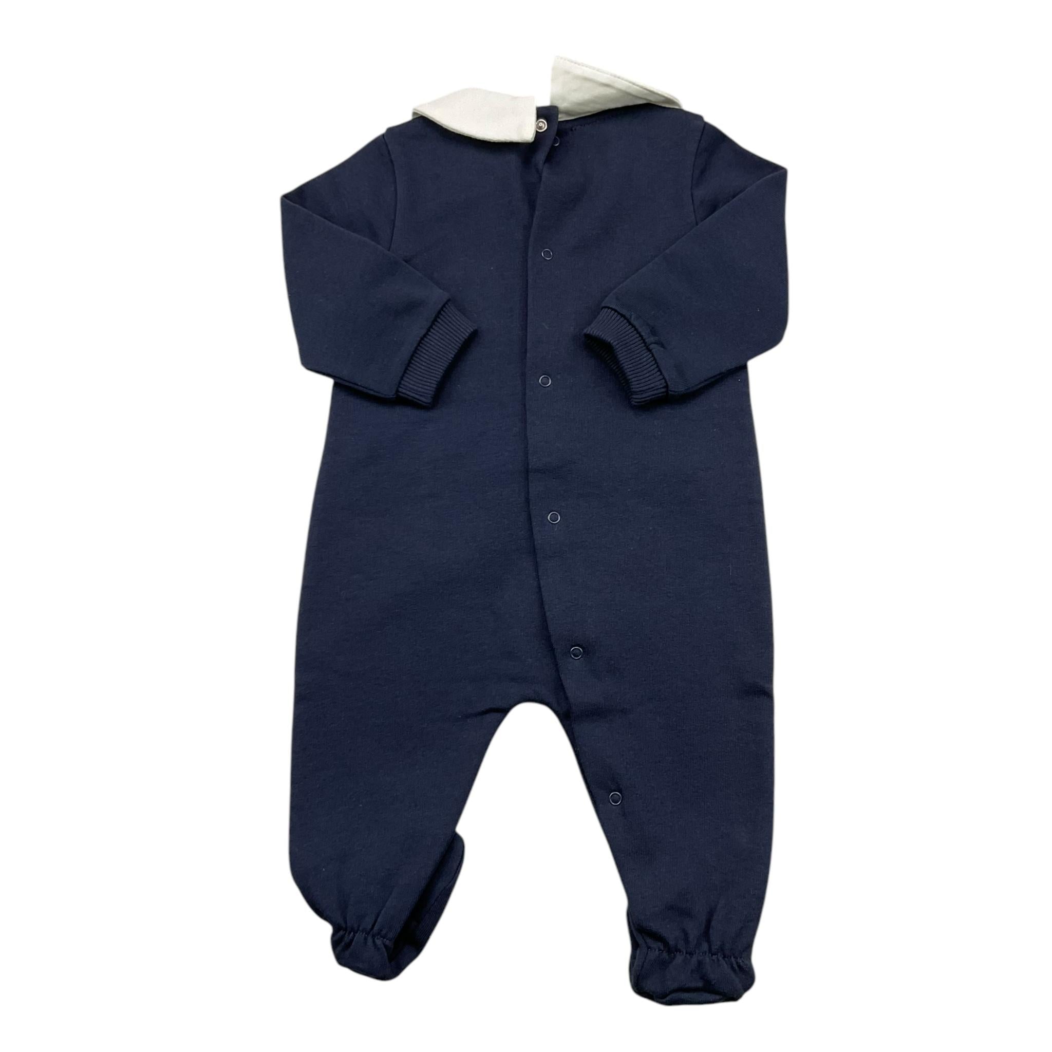 MOSCHINO tutina tinta unita con stampa Blu per Neonato MYY037 BLU MOSCHINO