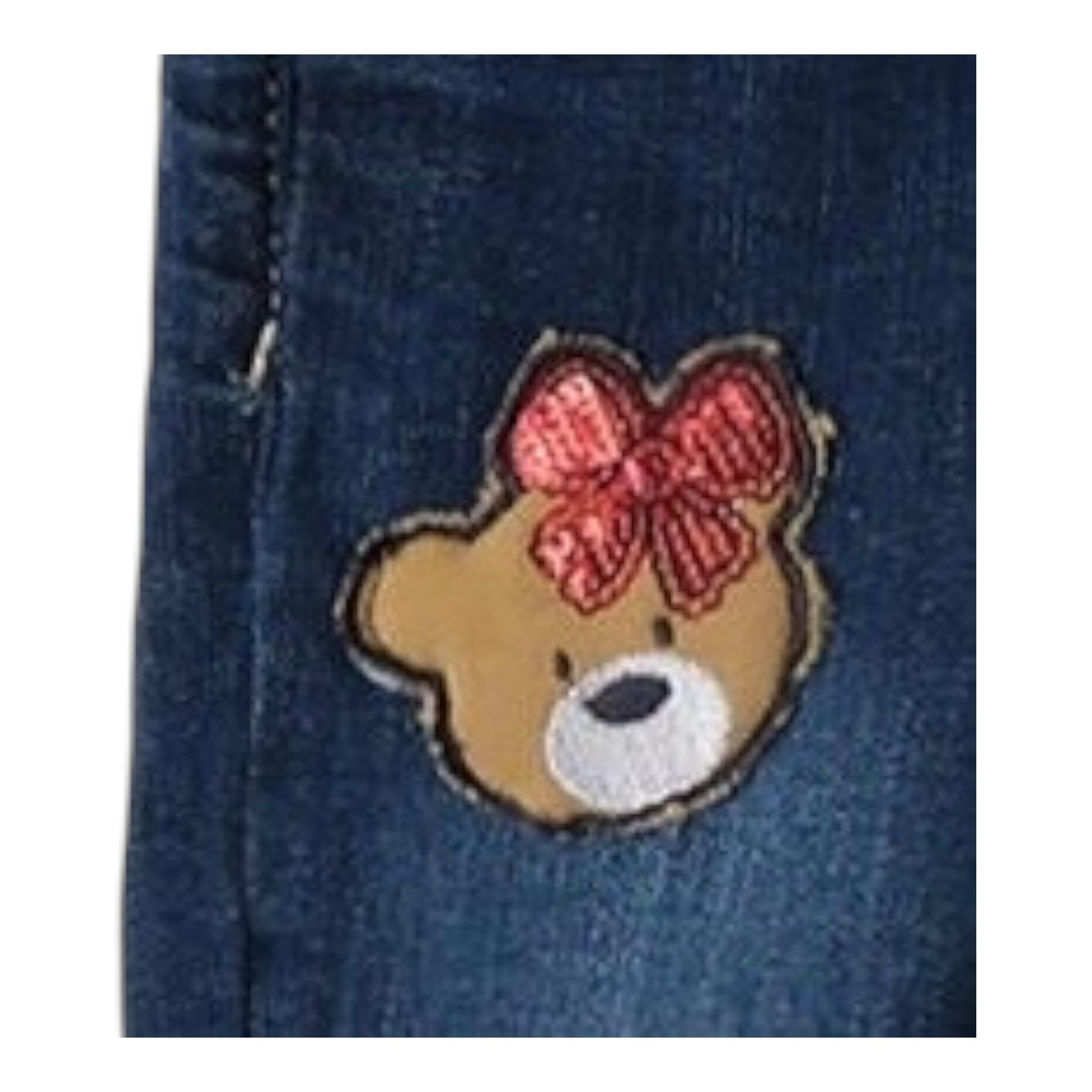 SARABANDA jeans tinta unita con cintura Blu per Bambina A383 BLU SARABANDA